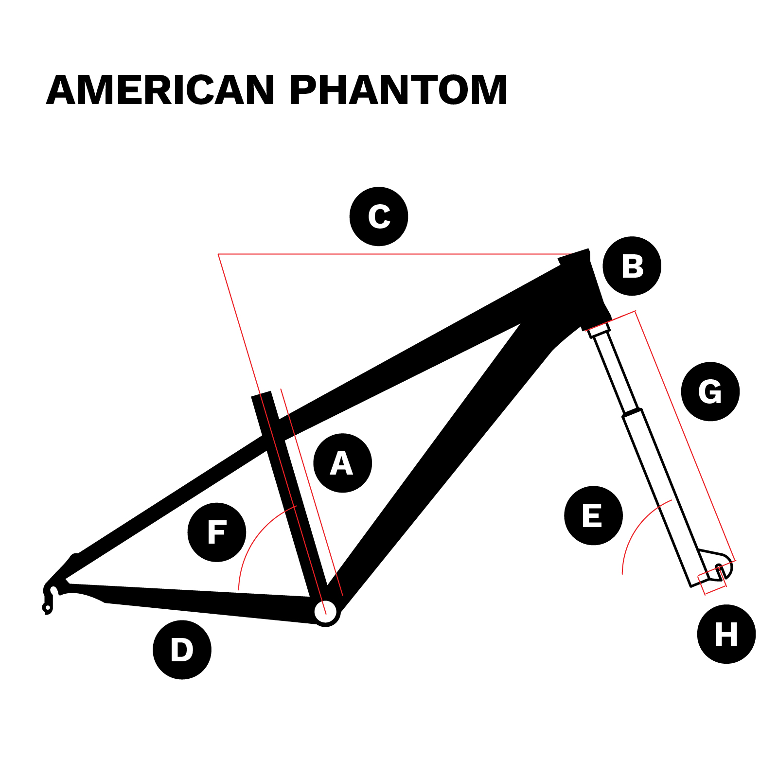 Suspensão American Phantom Aro 26 100 mm Preto Rad7 Concept