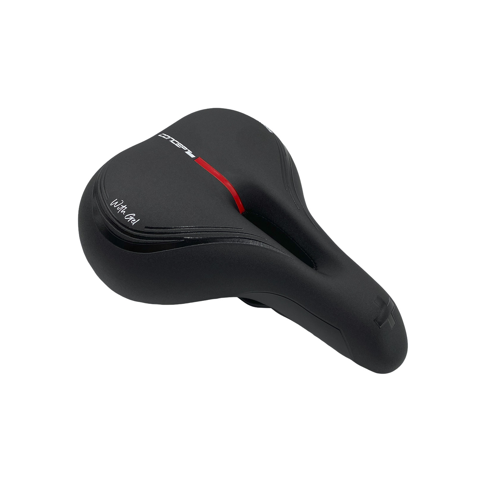 Selim Vazado Led Confort Gel 250 x 205 mm com Molas de Elastômero e Carrinho Preto Rad7 Concept