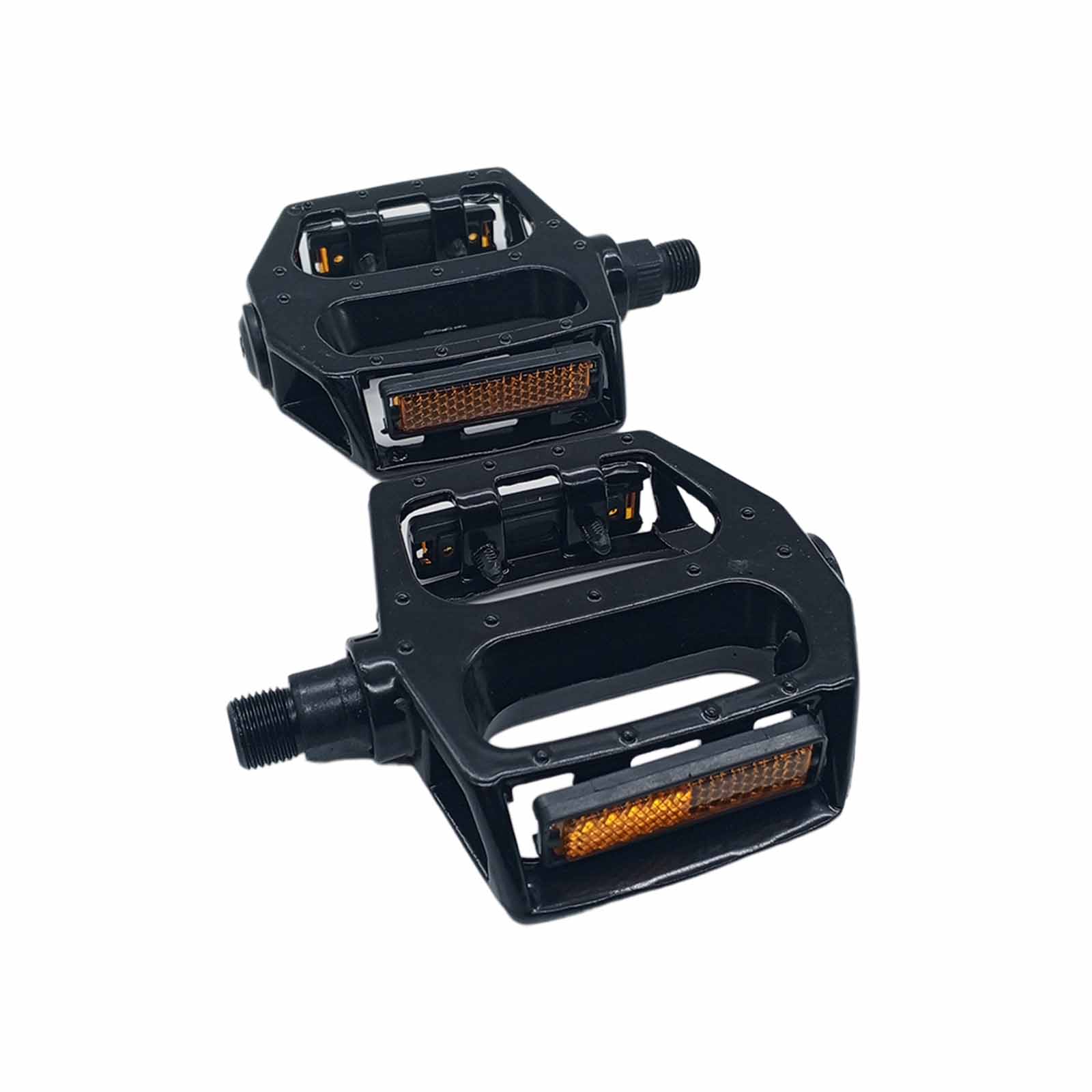 Pedal Plataforma MTB 9/16 Rosca Grossa Esferado Refletor Alumínio Preto Rad7 Essential