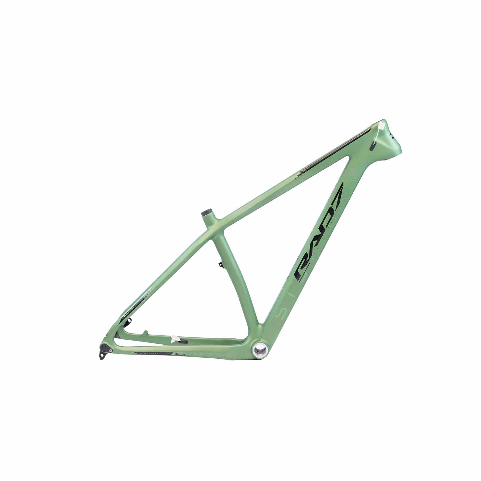 Quadro MTB 29 Carbono Boost 148 mm Canote 31,6 mm Movimento Central Rosca 73 mm 17 Verde Militar Rad7 Performance