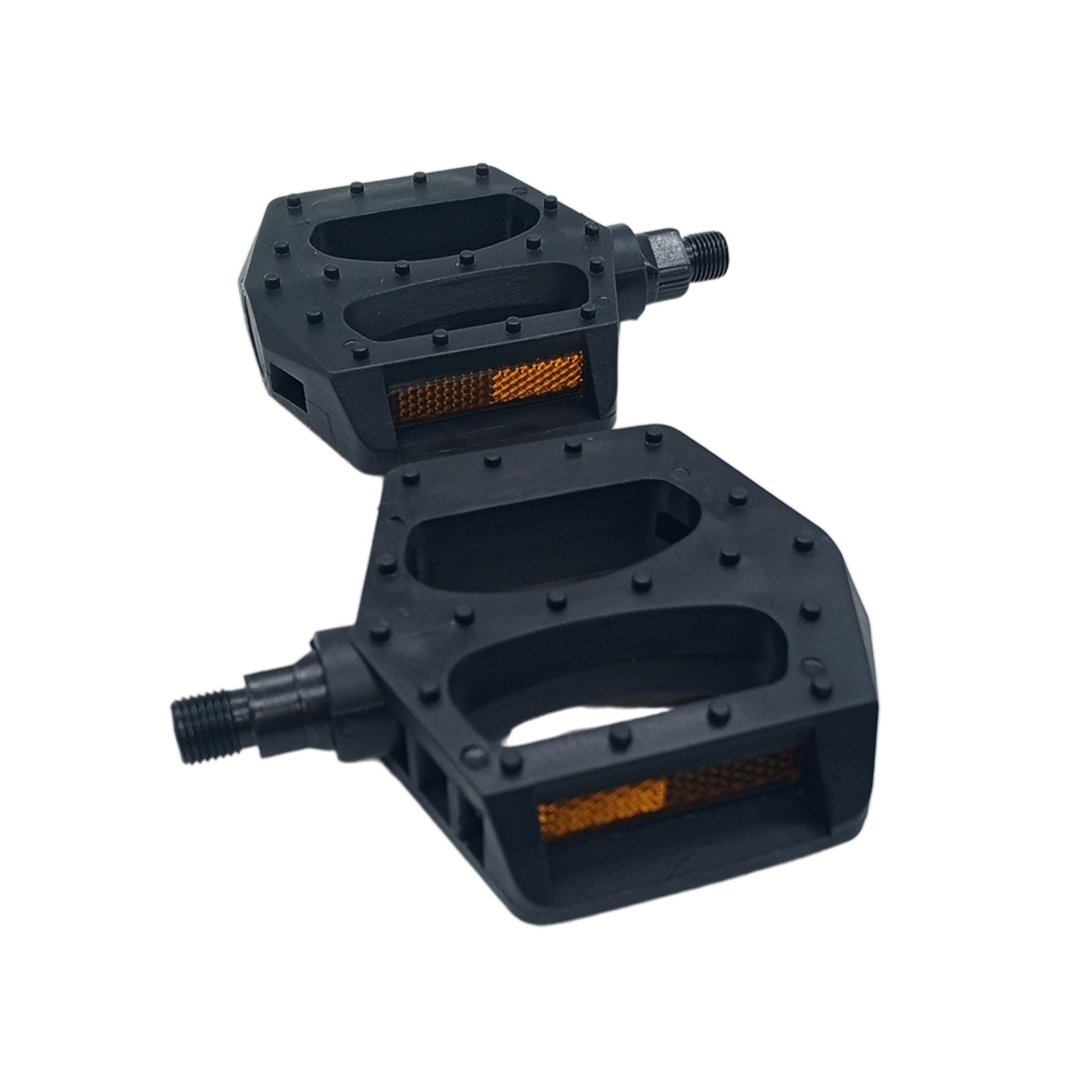 Pedal Plataforma MTB 1/2 Rosca Fina Esferado Refletor Nylon Preto Rad7 Essential