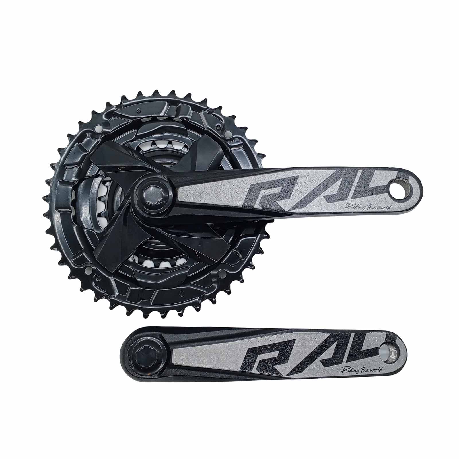 Pedivela Tripla em Alumínio 24 32 42D Braço de 170 mm Preta Rad7 Concept