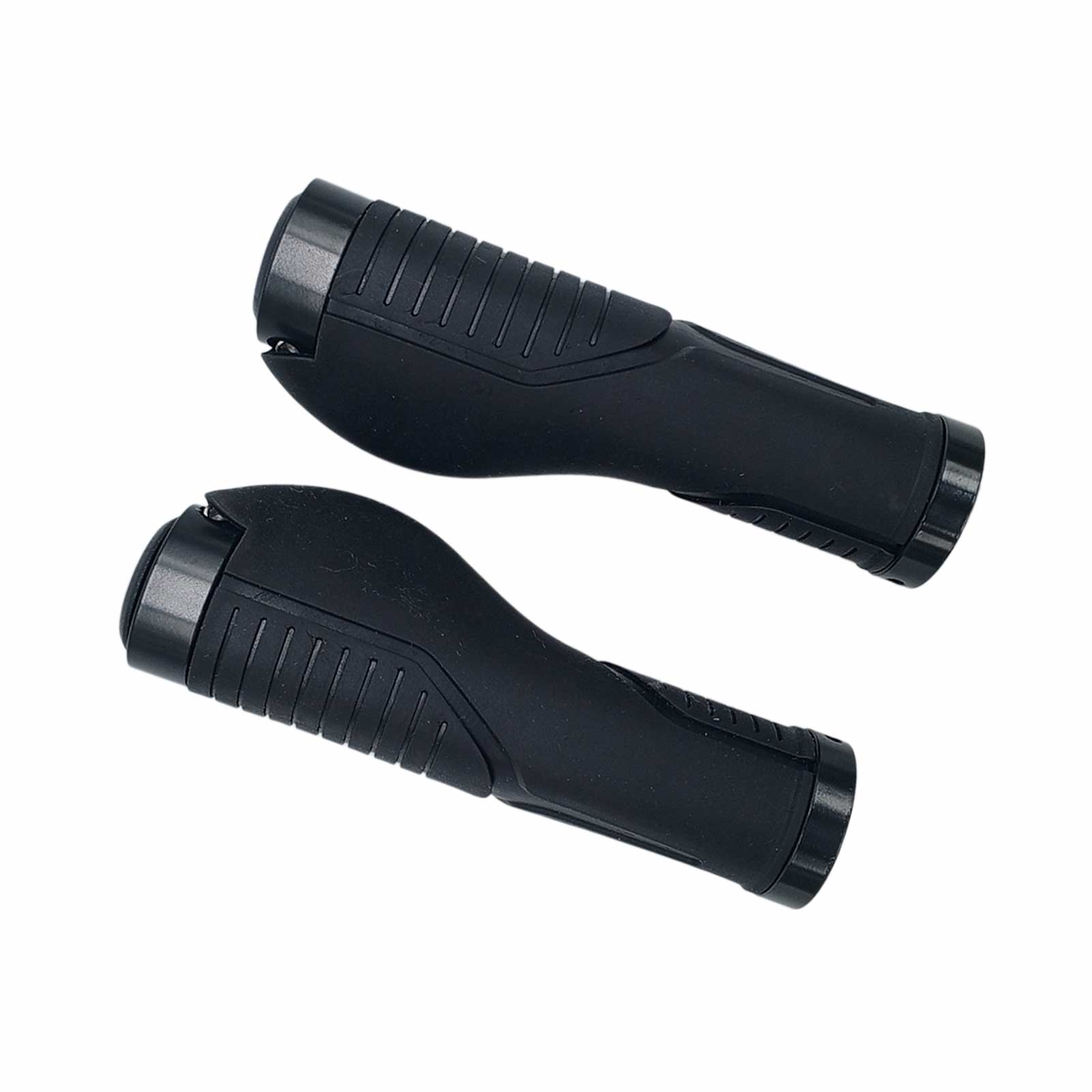 Manopla MTB Confort Anatômica com 2 Anéis Trava em Alumínio e Borracha Preta Rad7 Concept