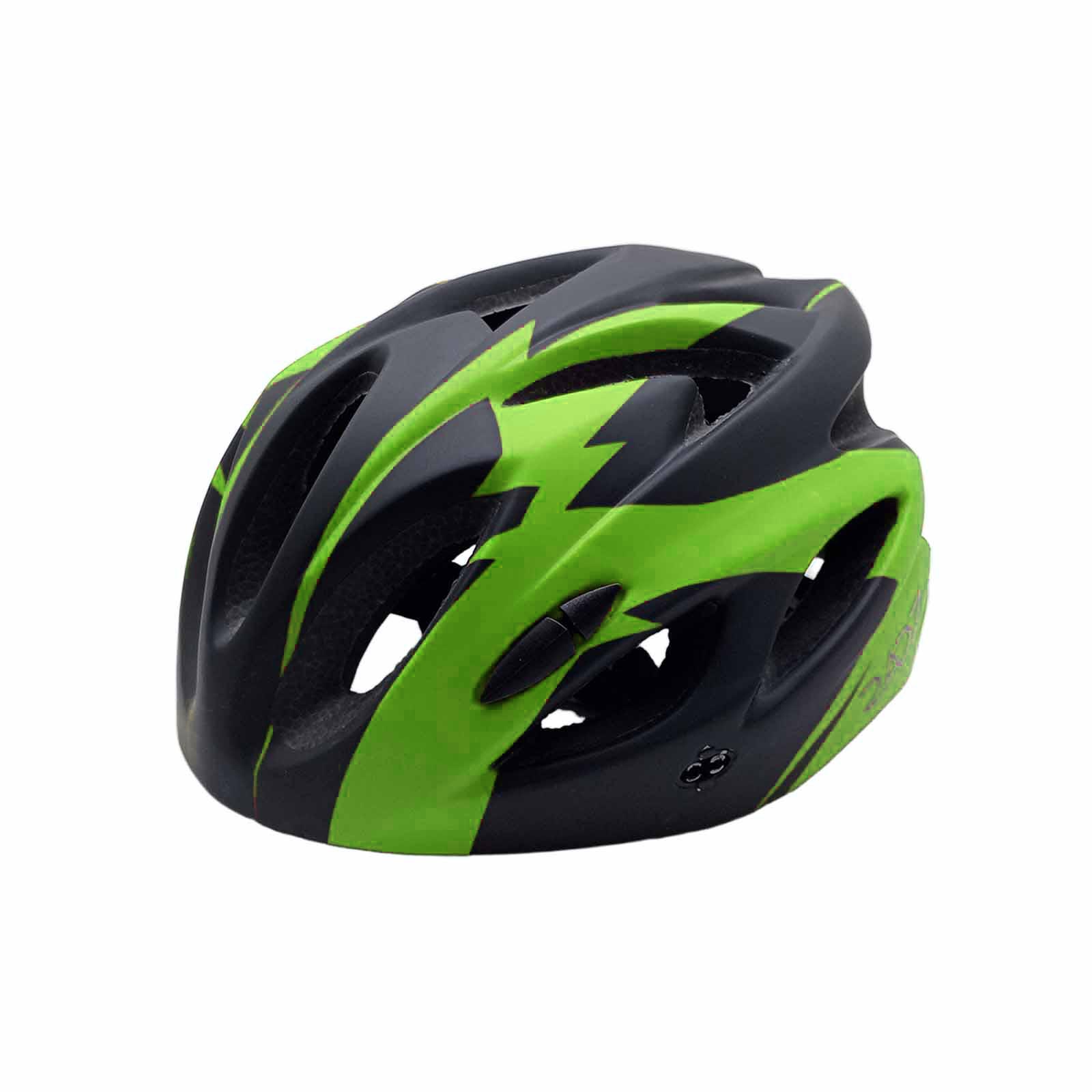 Capacete MTB LED In Mould 54-58 cm Preto Verde Rad7 Concept