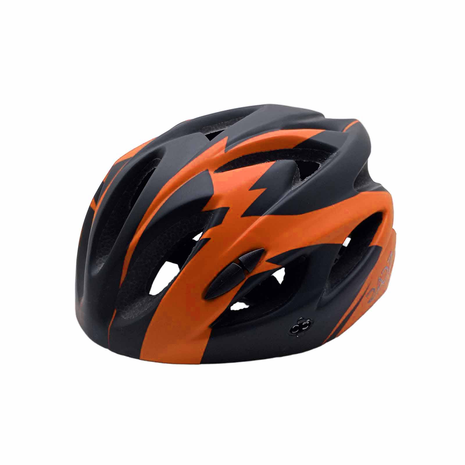 Capacete MTB LED In Mould 54-58 cm Preto Laranja Rad7 Concept