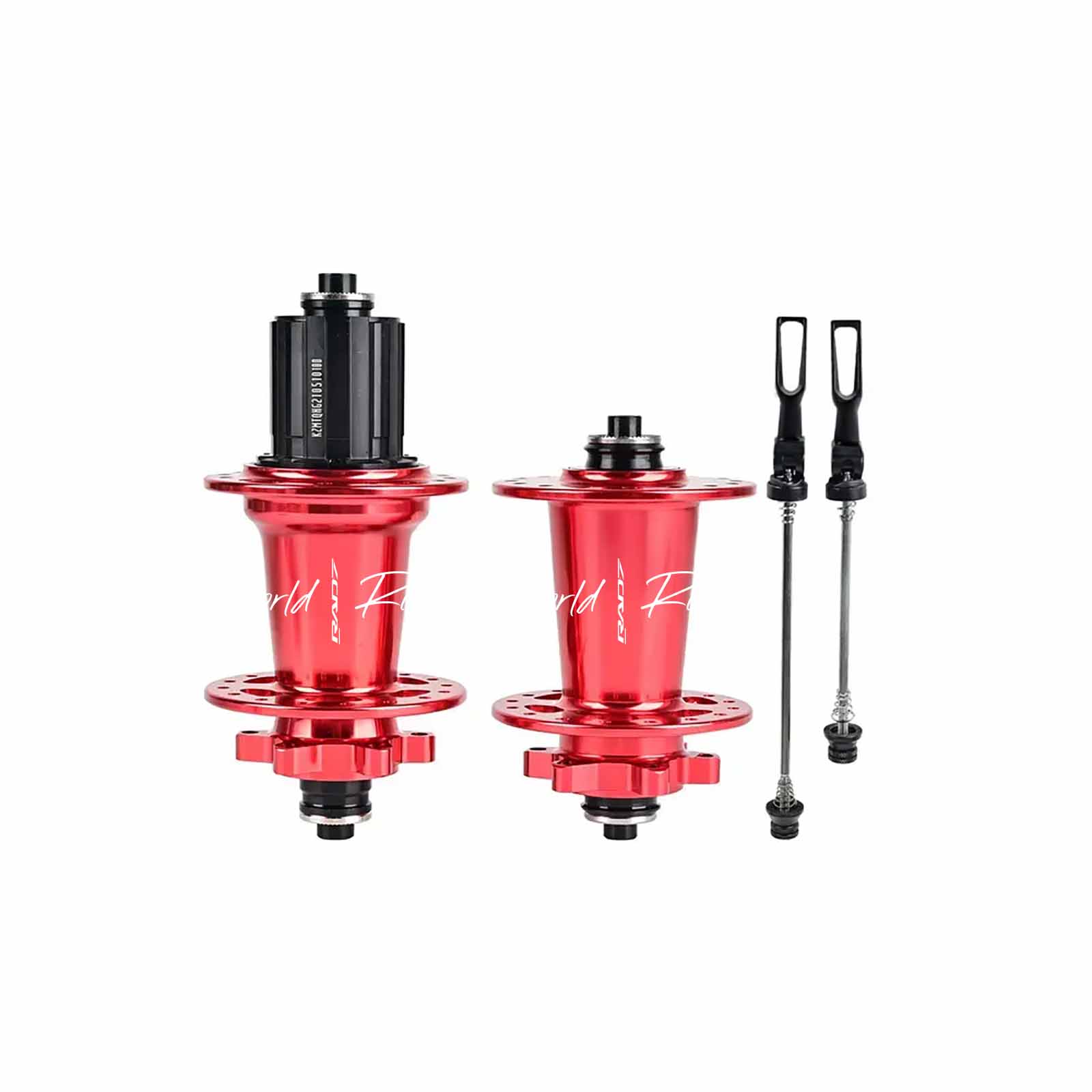 Cubo em Alumínio Dianteiro e Traseiro Rolamentado 32 Furos 100x9 mm 135x9 mm HG 8-12v com Blocagem para Freio a Disco Vermelho Rad7 Performance