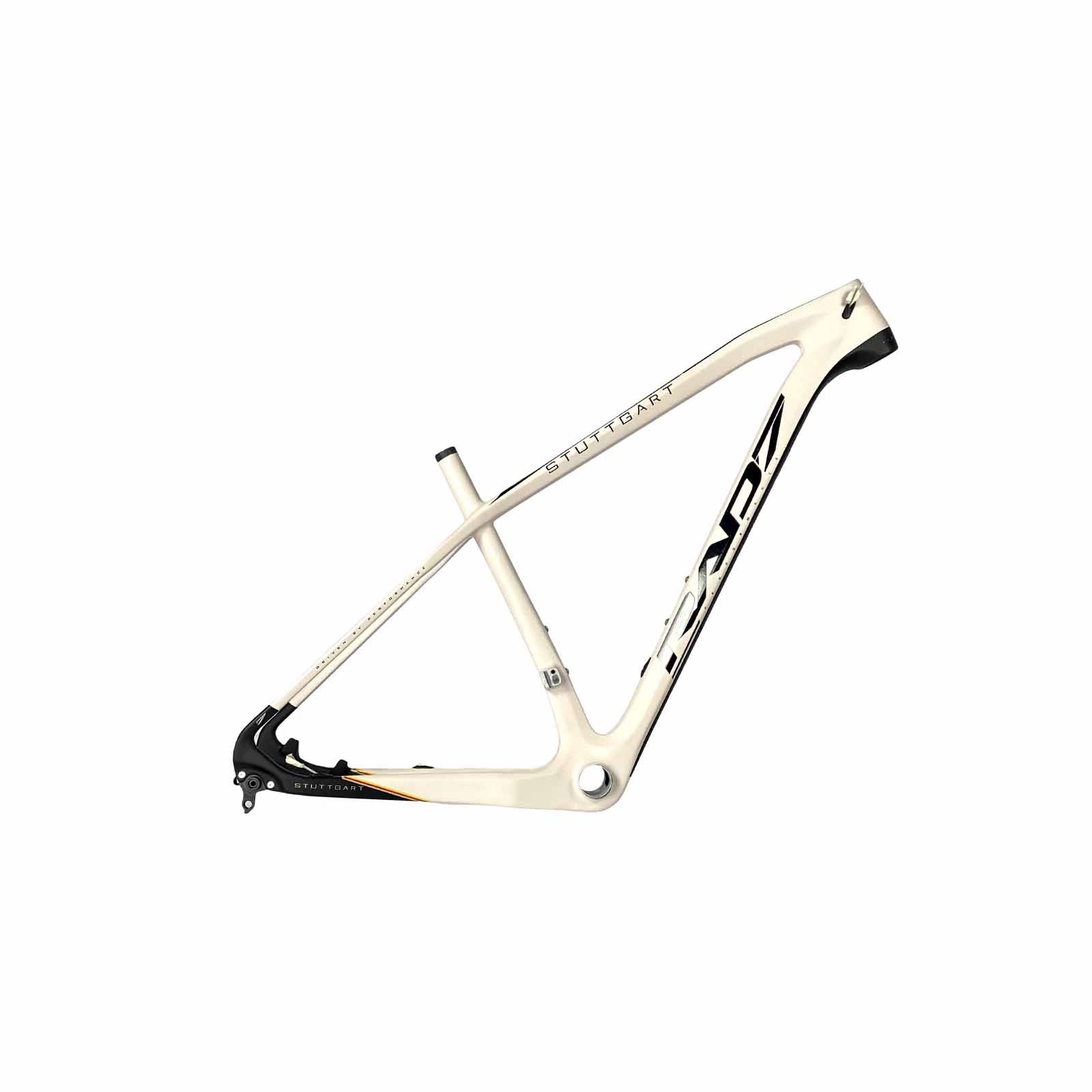 Quadro MTB Stuttgart 29 Carbono Boost 148 mm Canote 27,2 mm Mov. Central Pressfit BB 92 mm 17 Off White Rad7 Performance