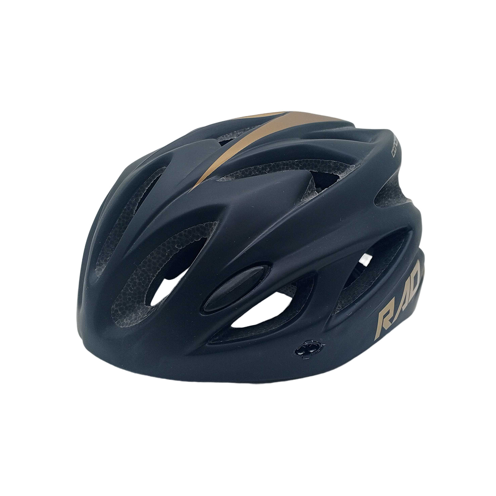 Capacete New MTB LED In Mould 54-58 cm Preto Dourado Rad7 Concept