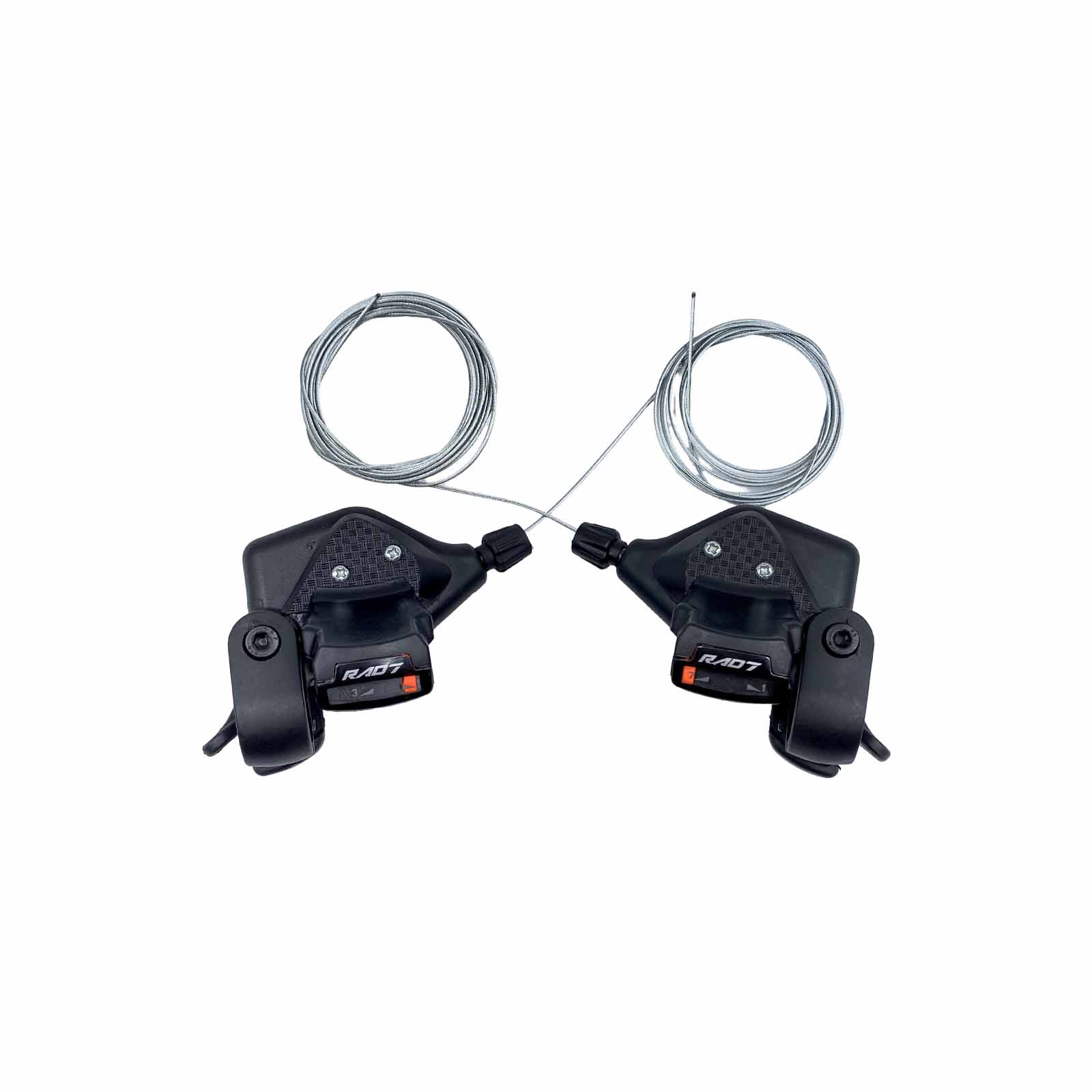 Alavanca de Câmbio Rapid Fire 3x7v 21v sem Manete em Alumínio com Cabo e sem Conduíte Preta Rad7 Concept