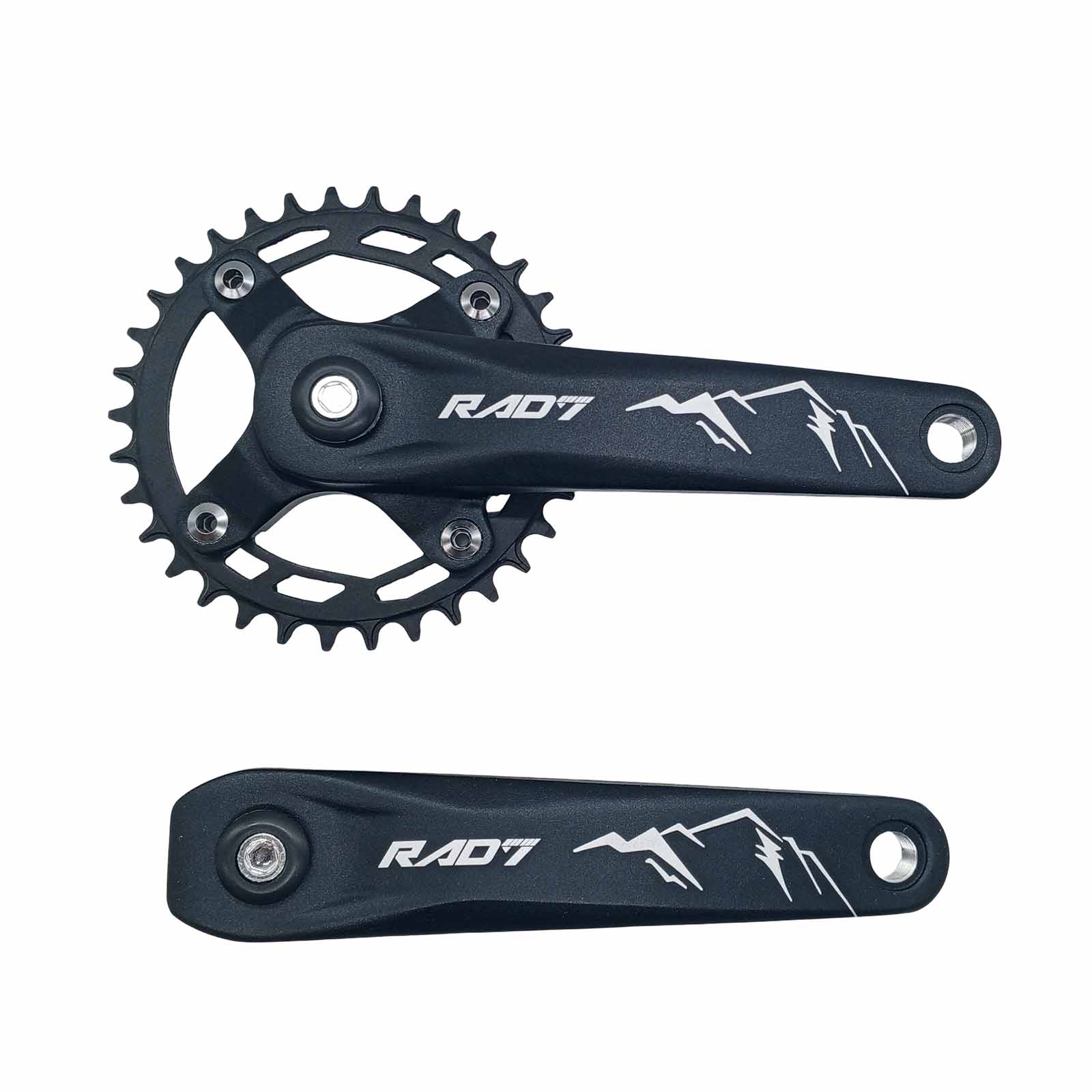 Pedivela Single 36D Braço de 175 mm Ponta Quadrada em Alumínio Rad7 Concept