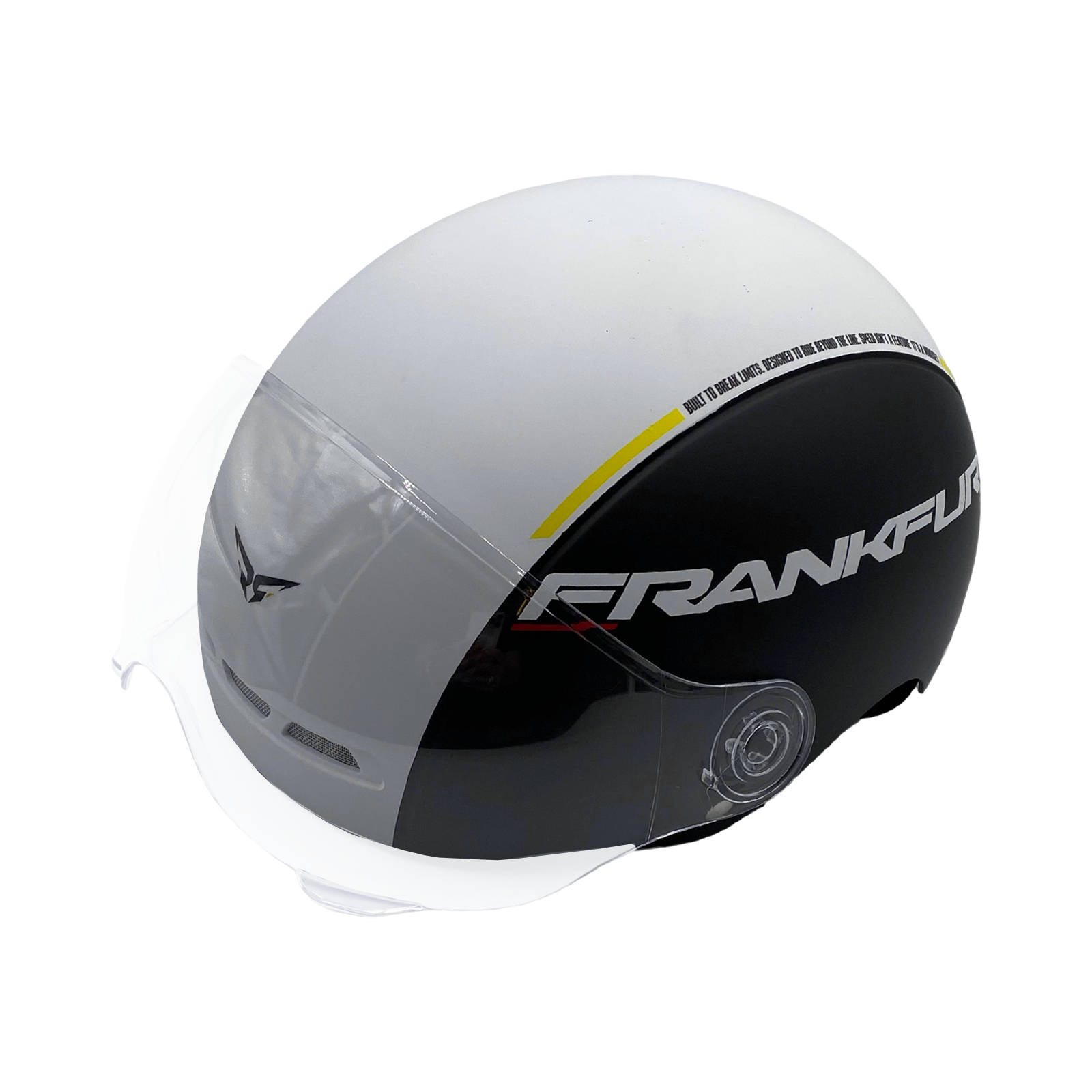 Capacete e-Bike Frankfurt com Viseira L 58-61 cm Branco Preto Rad Routes