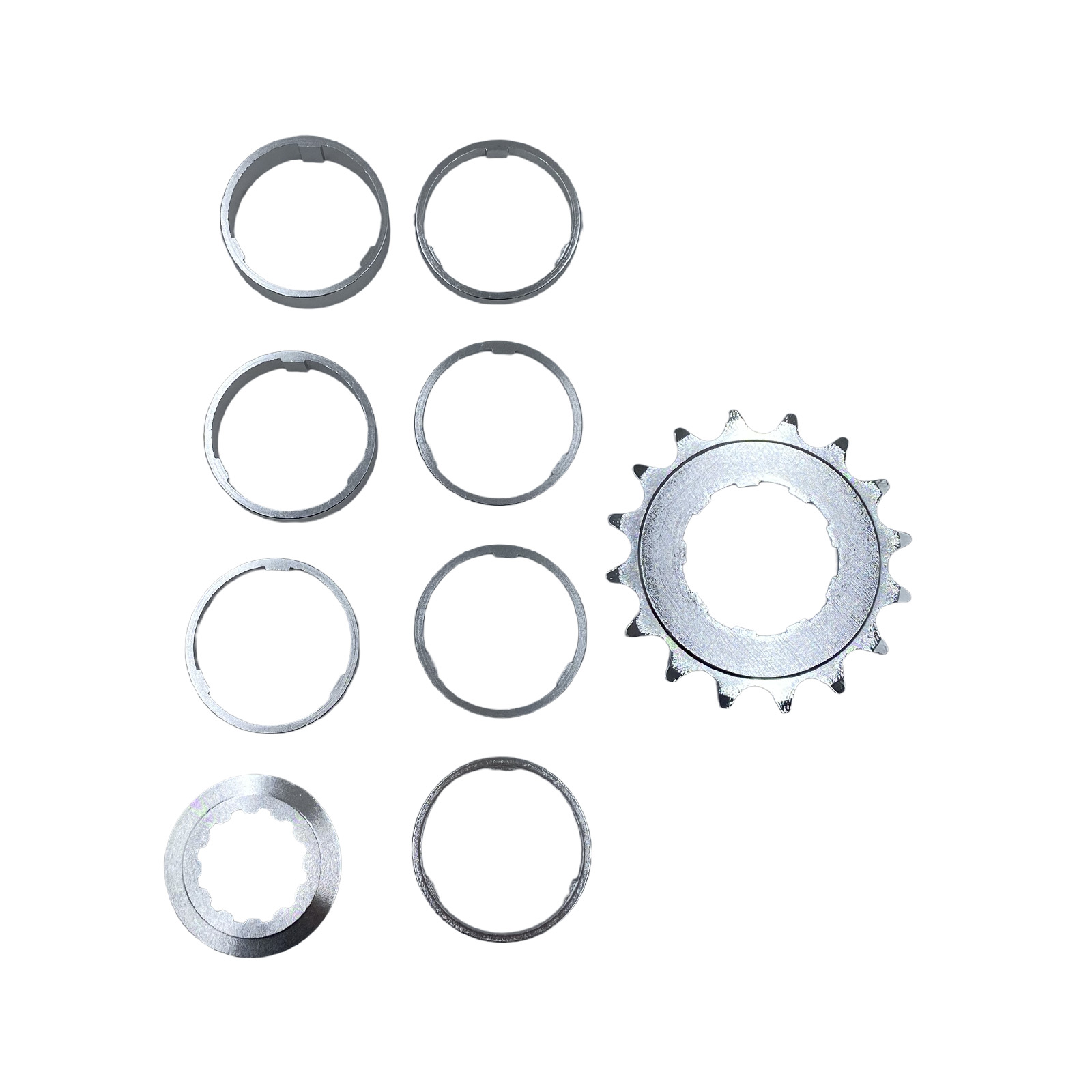 Adaptador de Single Speed Freeride 16D Prata Rad7 Concept