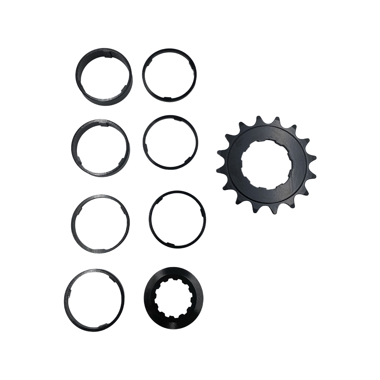 Adaptador de Single Speed Freeride 16D Preto Rad7 Concept