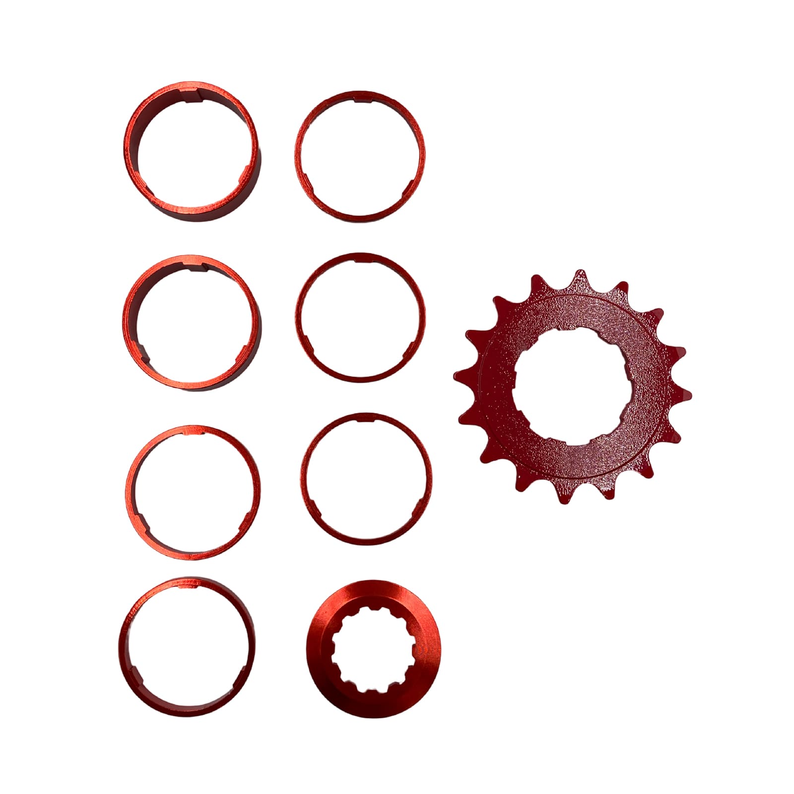 Adaptador de Single Speed Freeride 16D Vermelho Rad7 Concept