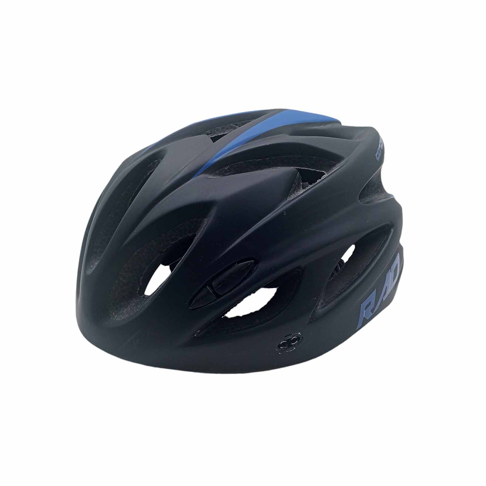 Capacete New MTB LED In Mould 54-58 cm Preto Azul Rad7 Concept