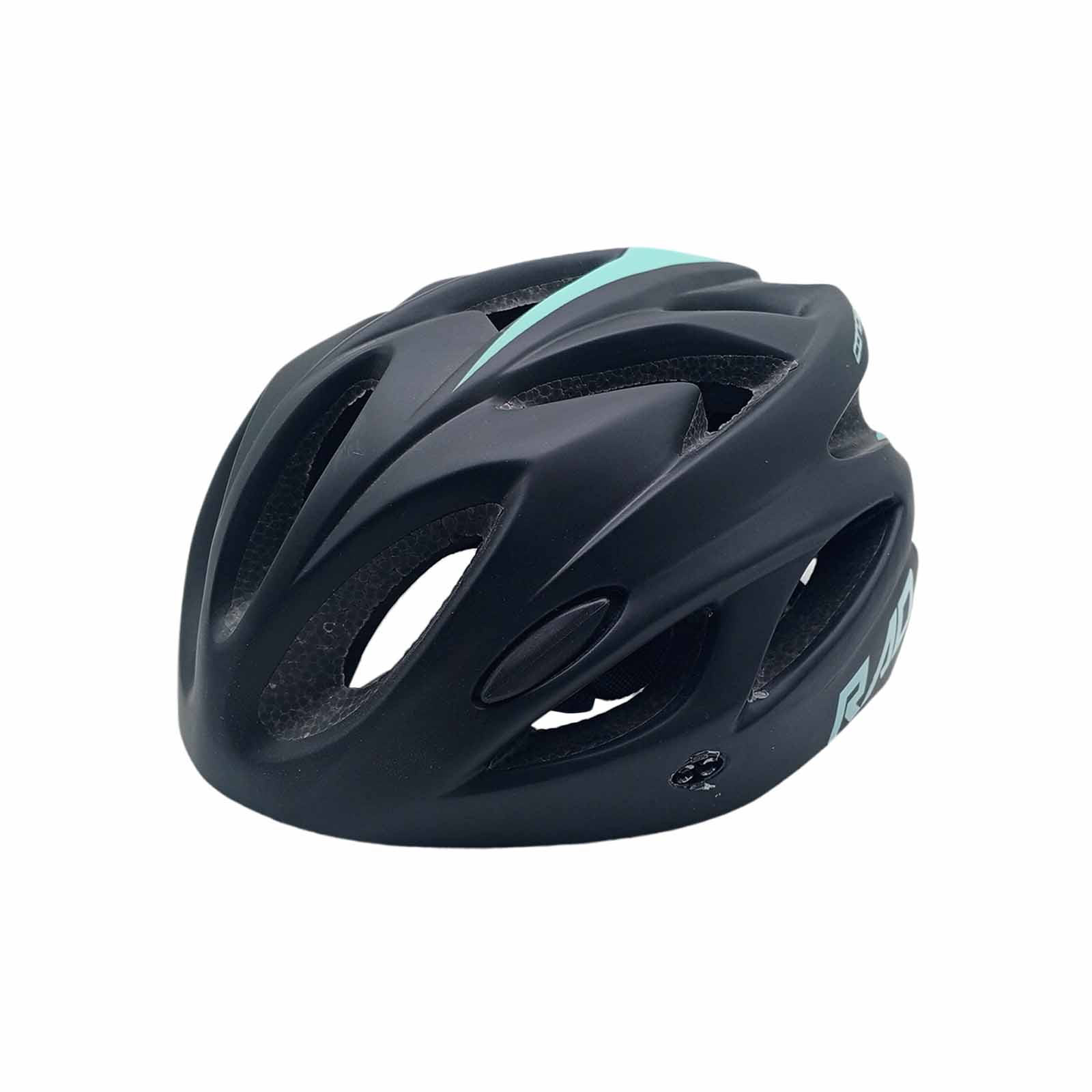Capacete New MTB LED In Mould 54-58 cm Preto Verde Água Rad7 Concept