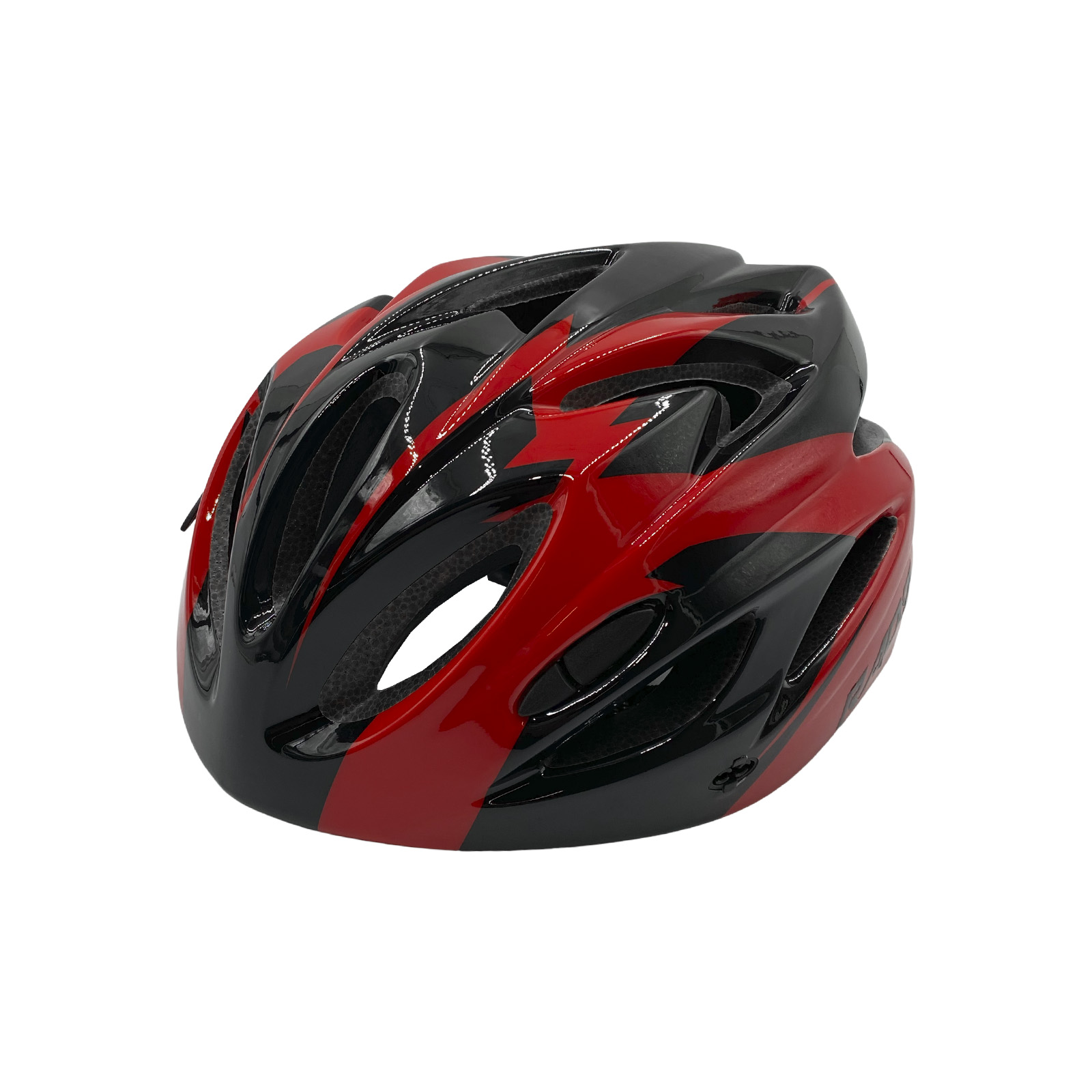 Capacete MTB LED In Mould 54-58 cm Preto Vermelho Brilhante Rad7 Concept