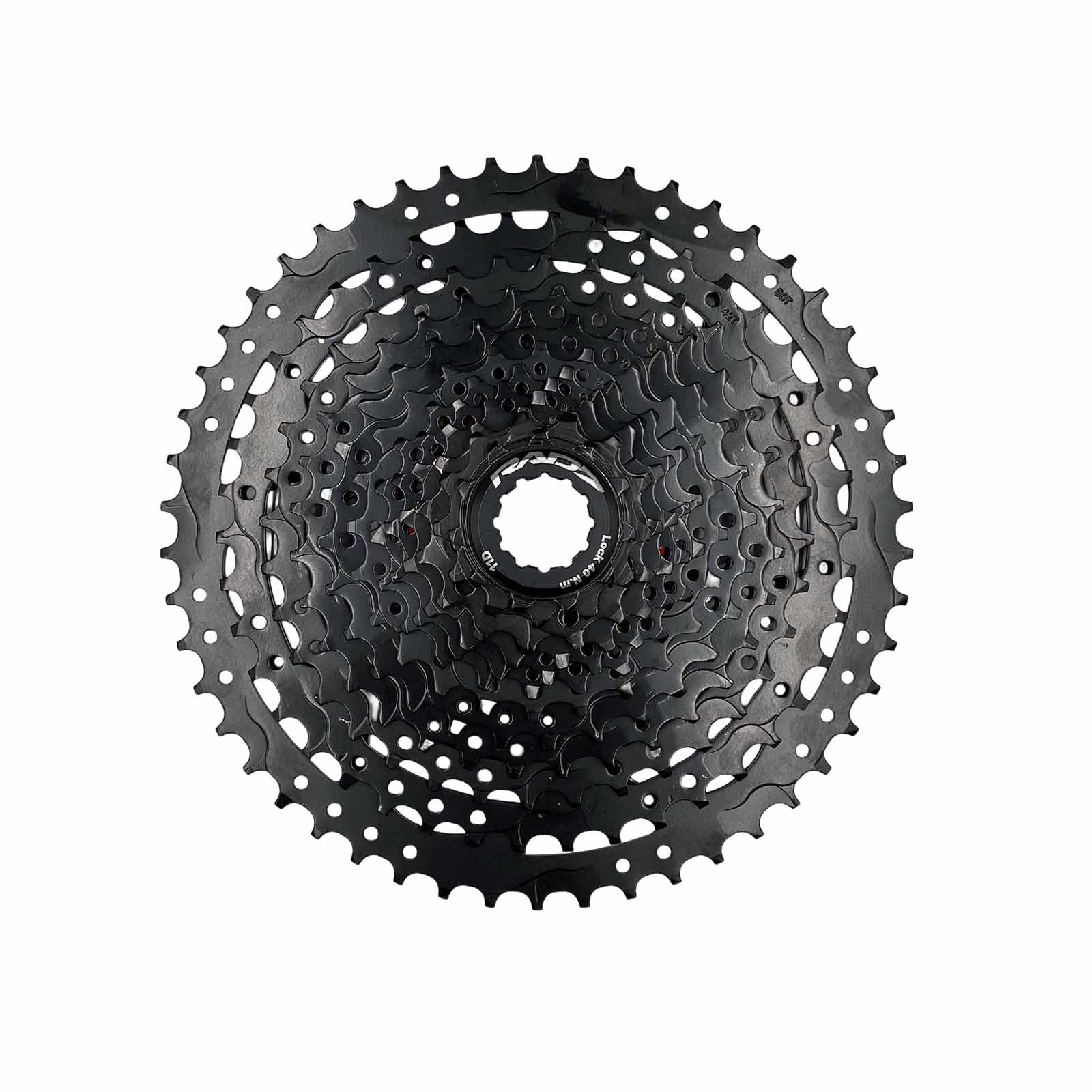 Cassete 12v 11-50D Indexado com Coroas Pretas e Aranha em Alumínio Rad7 Performance