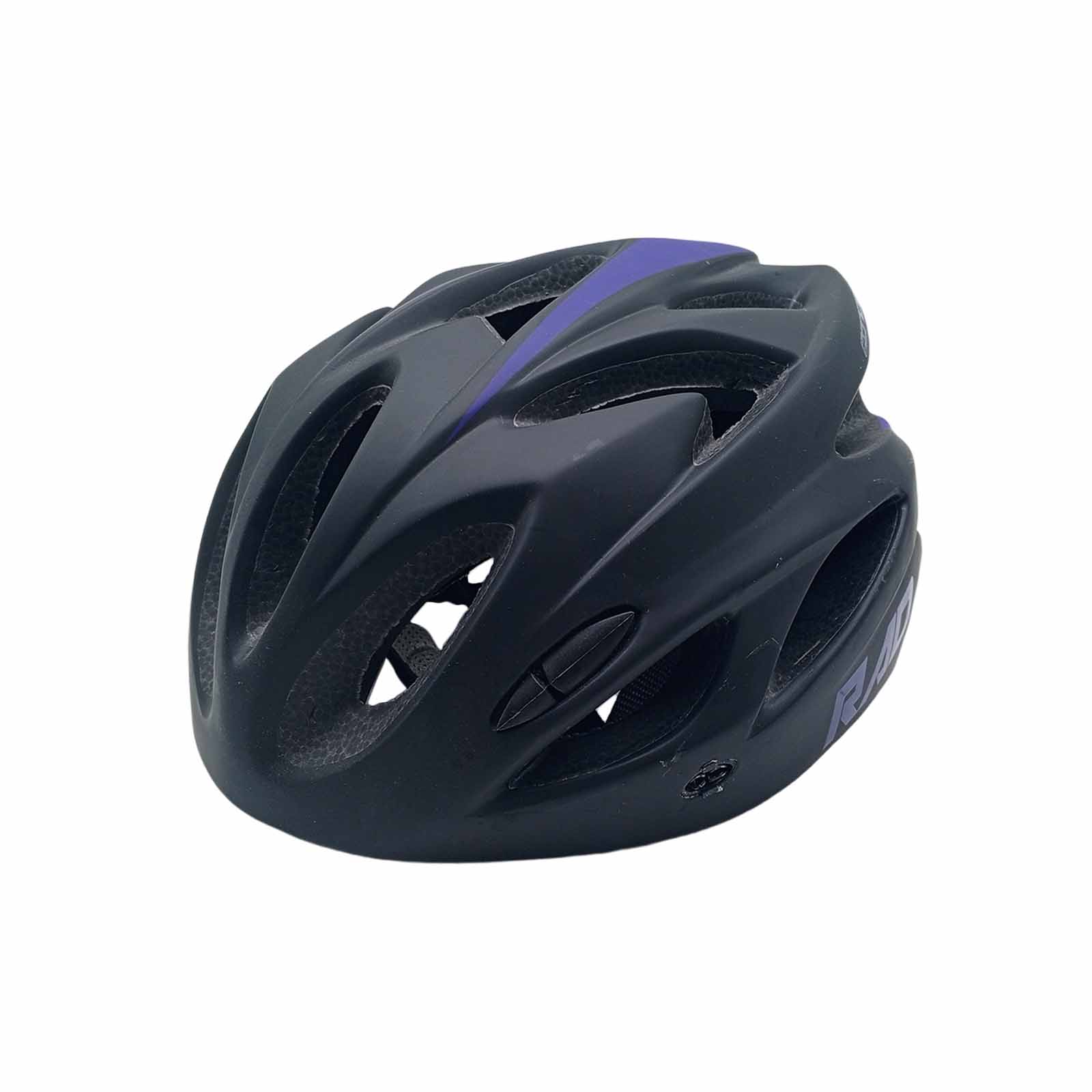Capacete New MTB LED In Mould 54-58 cm Preto Roxo Rad7 Concept