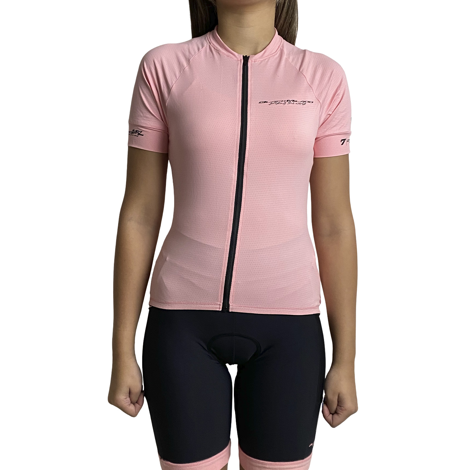 Camiseta de Ciclismo Feminina Rosa P Rad7 Performance