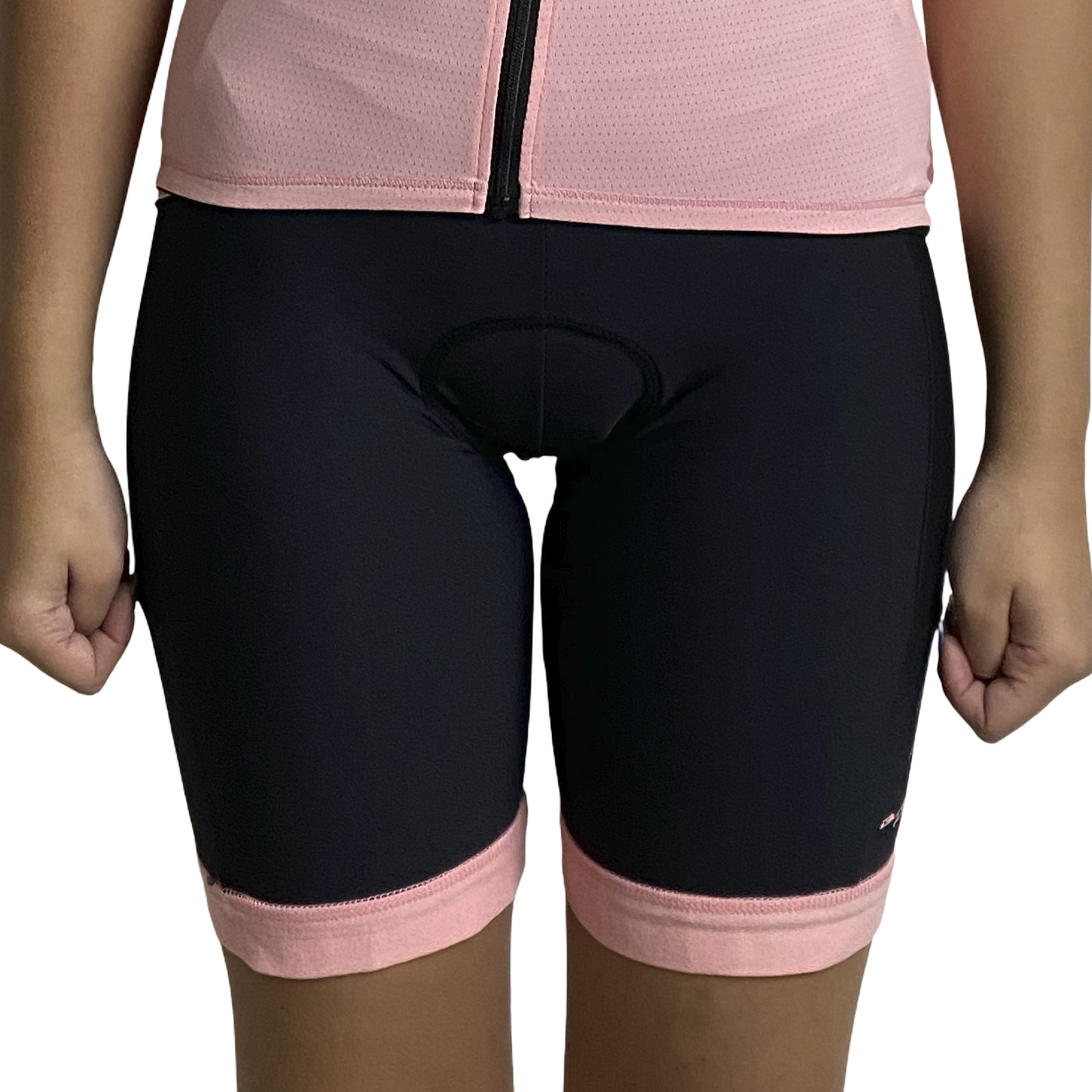 Shorts de Ciclismo Feminino Preto Rosa Rad7 Performance