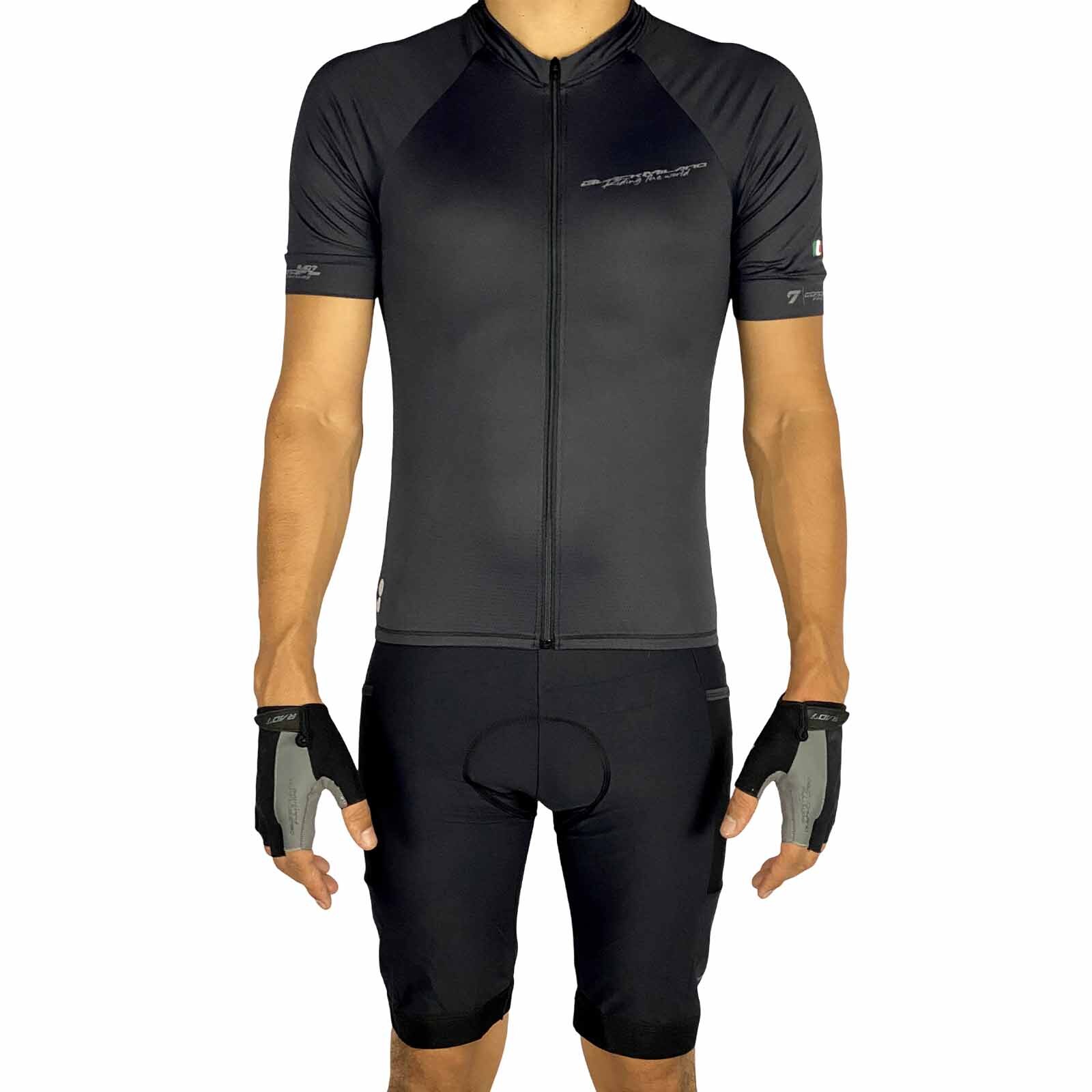 Camiseta de Ciclismo Masculina Preta P Rad7 Performance