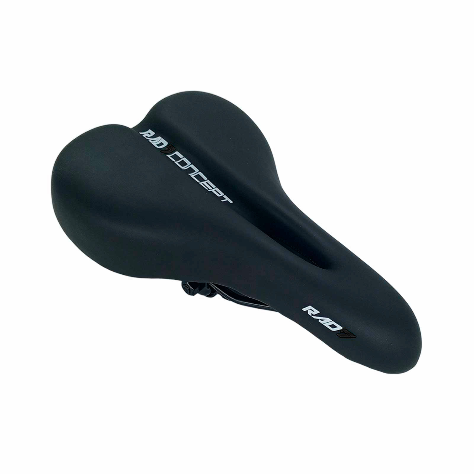 Selim Vazado MTB Firenze 263 x 160 mm com Carrinho Preto e Detalhe Verniz Rad7 Concept