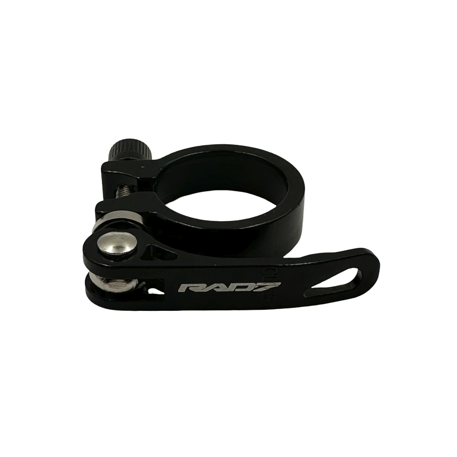 Abraçadeira de Canote de Selim com Blocagem 34,9 mm em Alumínio Preta Rad7 Concept