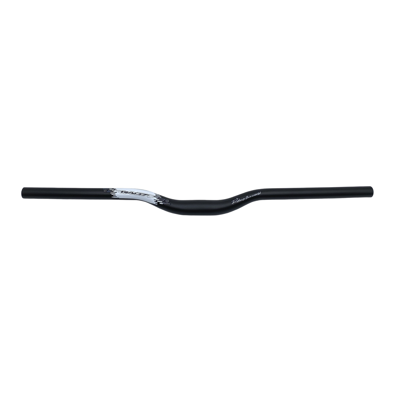 Guidão MTB DH Curvo 31,8 x 680 x 20 mm Alumínio Preto Fosco Detalhe Branco Rad7 Concept