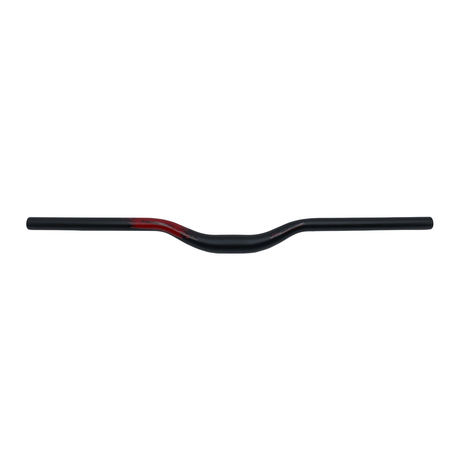 Guidão MTB DH Curvo 31,8 x 680 x 20 mm Alumínio Preto Fosco Detalhe Vermelho Rad7 Concept