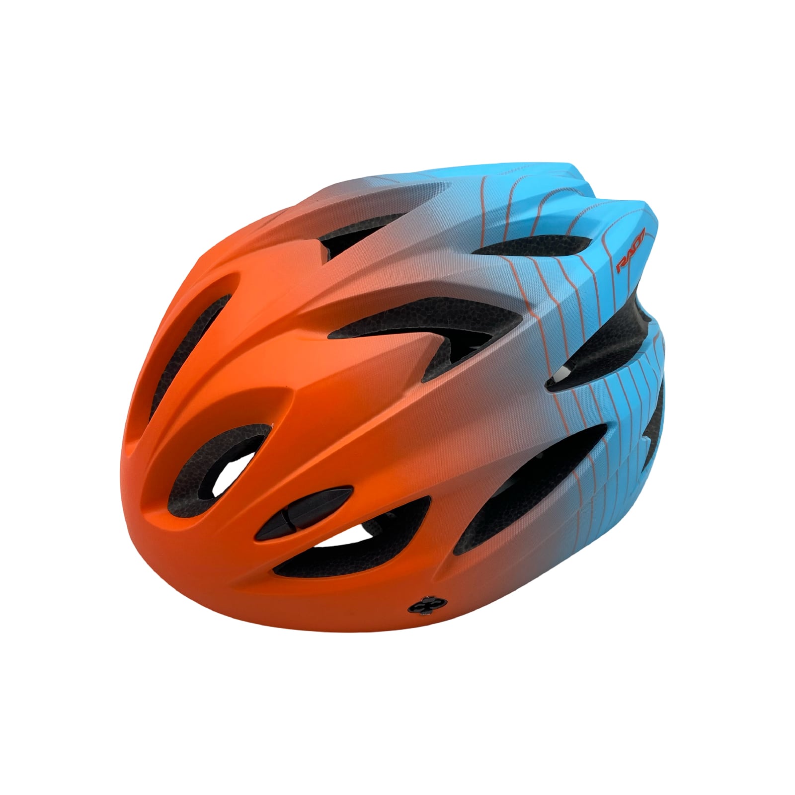 Capacete MTB LED In Mould Destination 58-62 cm Laranja Azul Rad7 Concept