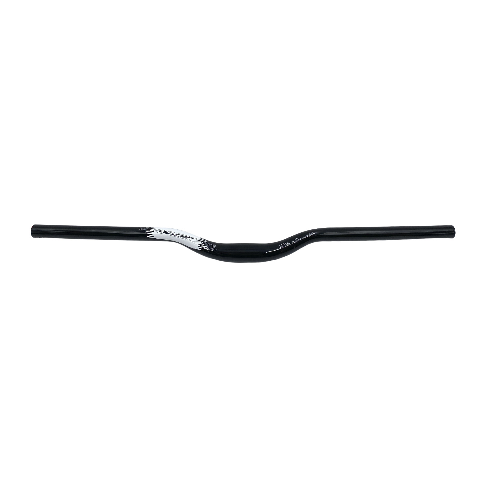 Guidão MTB DH Curvo 31,8 x 680 x 20 mm Alumínio Preto Brilhante Detalhe Branco Rad7 Concept 2893