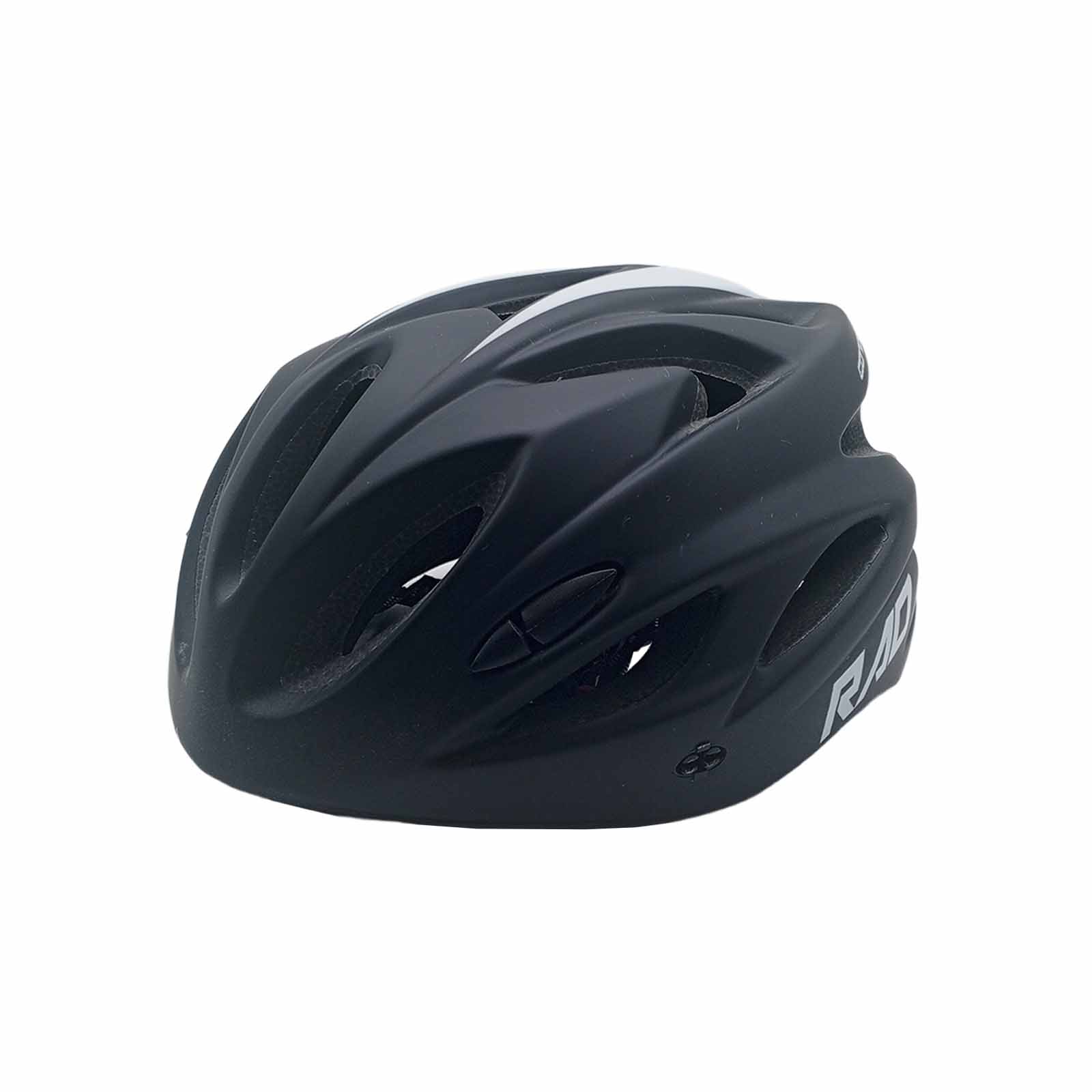 Capacete New MTB LED In Mould 58-62 cm Preto Branco Rad7 Concept
