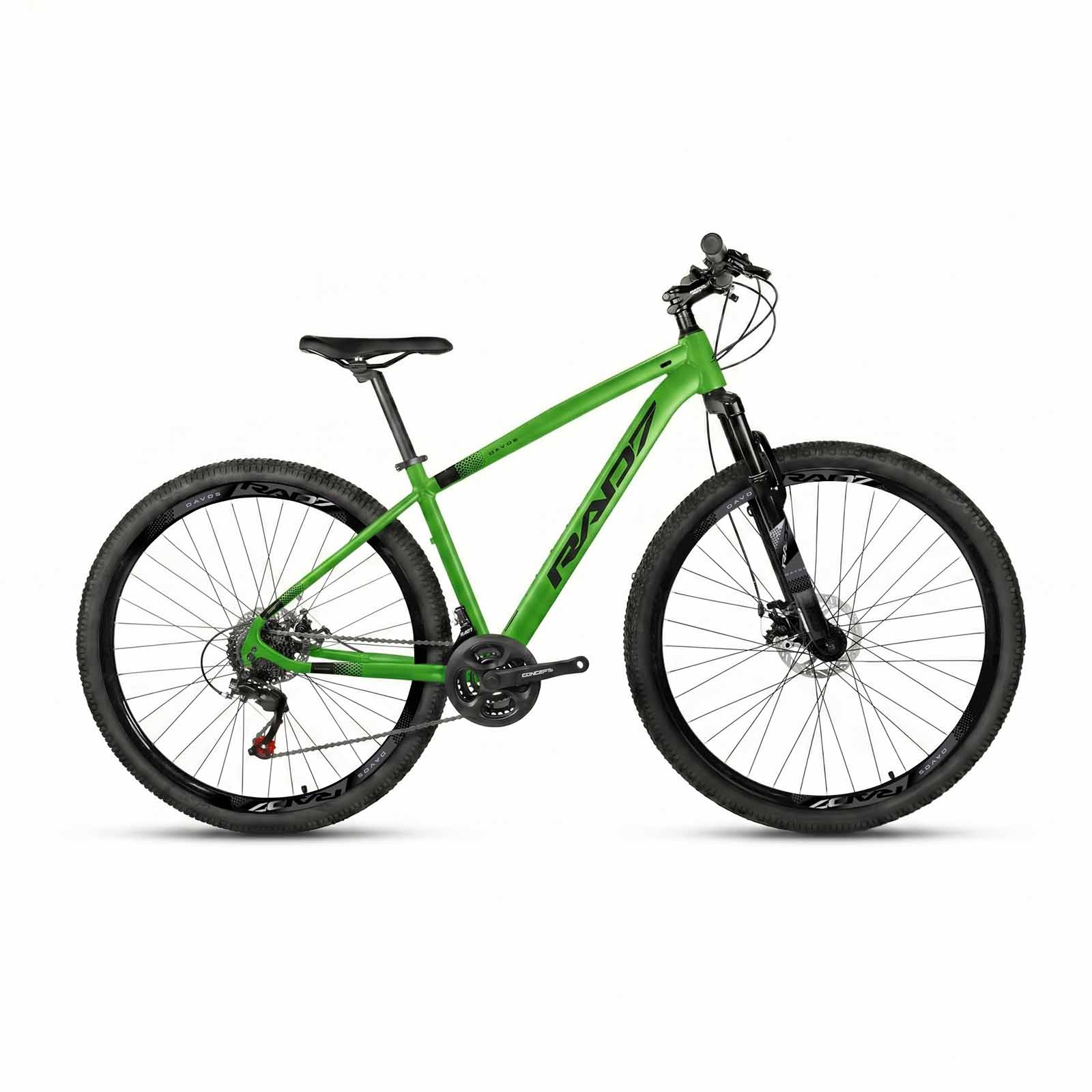 Kit Essence 1.0 29 21v Davos Verde Metálico Fosco Adesivo Preto 17 Rad7 Concept 