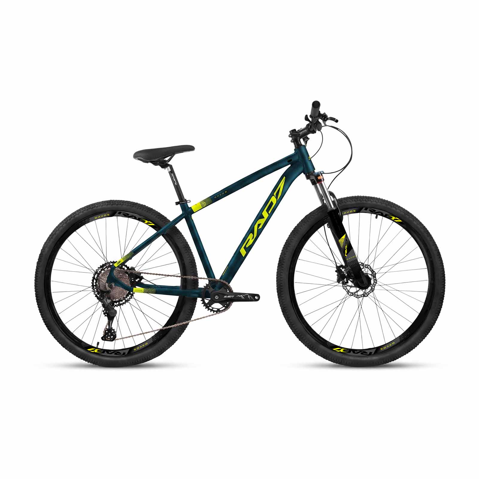 Kit Start Trail 29 12v Davos Azul Petróleo Fosco Adesivo Amarelo Neon 17 Rad7 Concept 