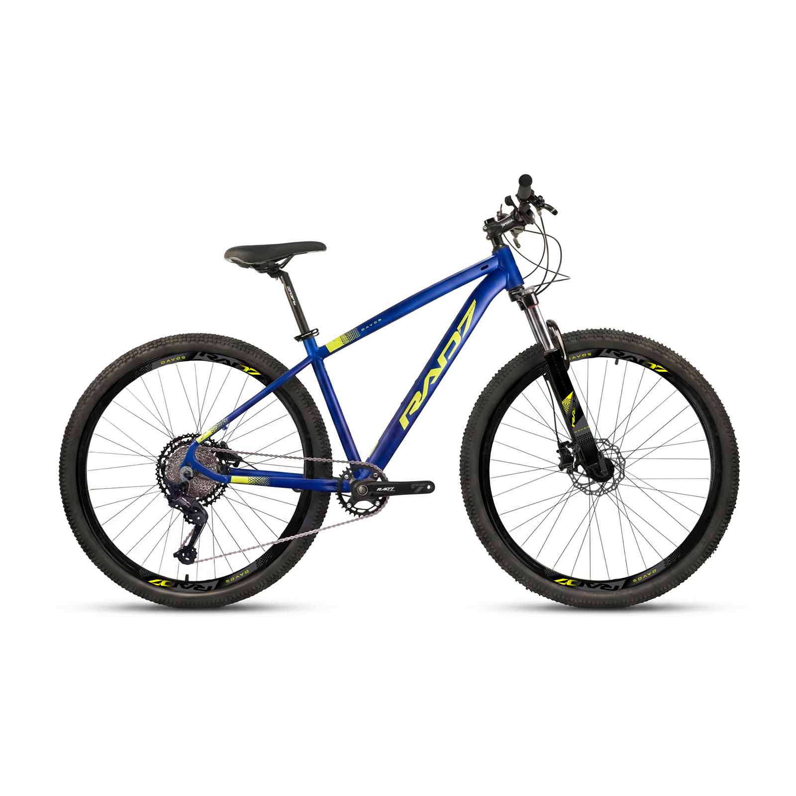 Kit Trail 1.0 29 12v Davos Azul Hunter Fosco Adesivo Amarelo Neon 17 Rad7 Concept 