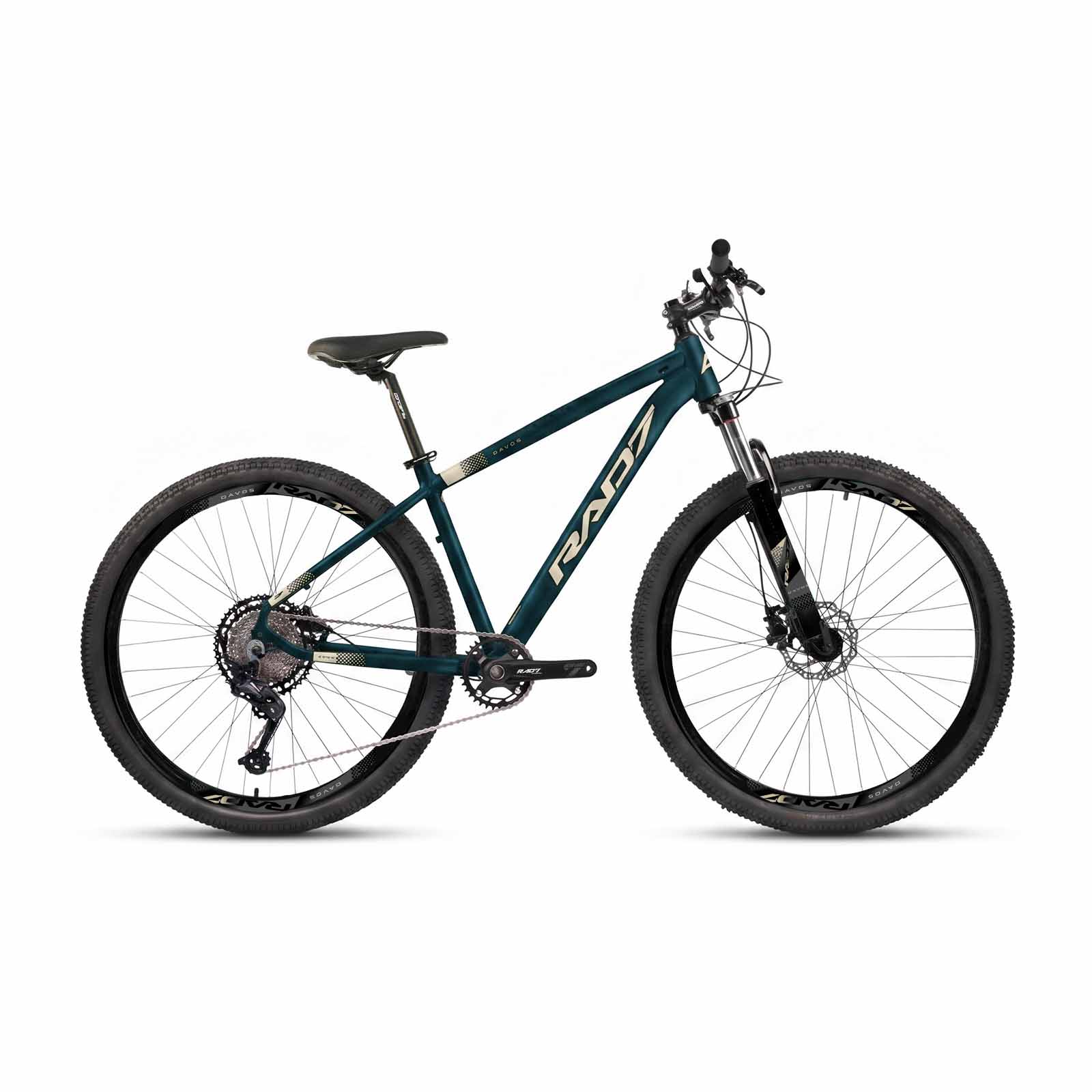 Kit Trail 1.0 29 12v Davos Azul Petróleo Fosco Adesivo Champagne 17 Rad7 Concept 
