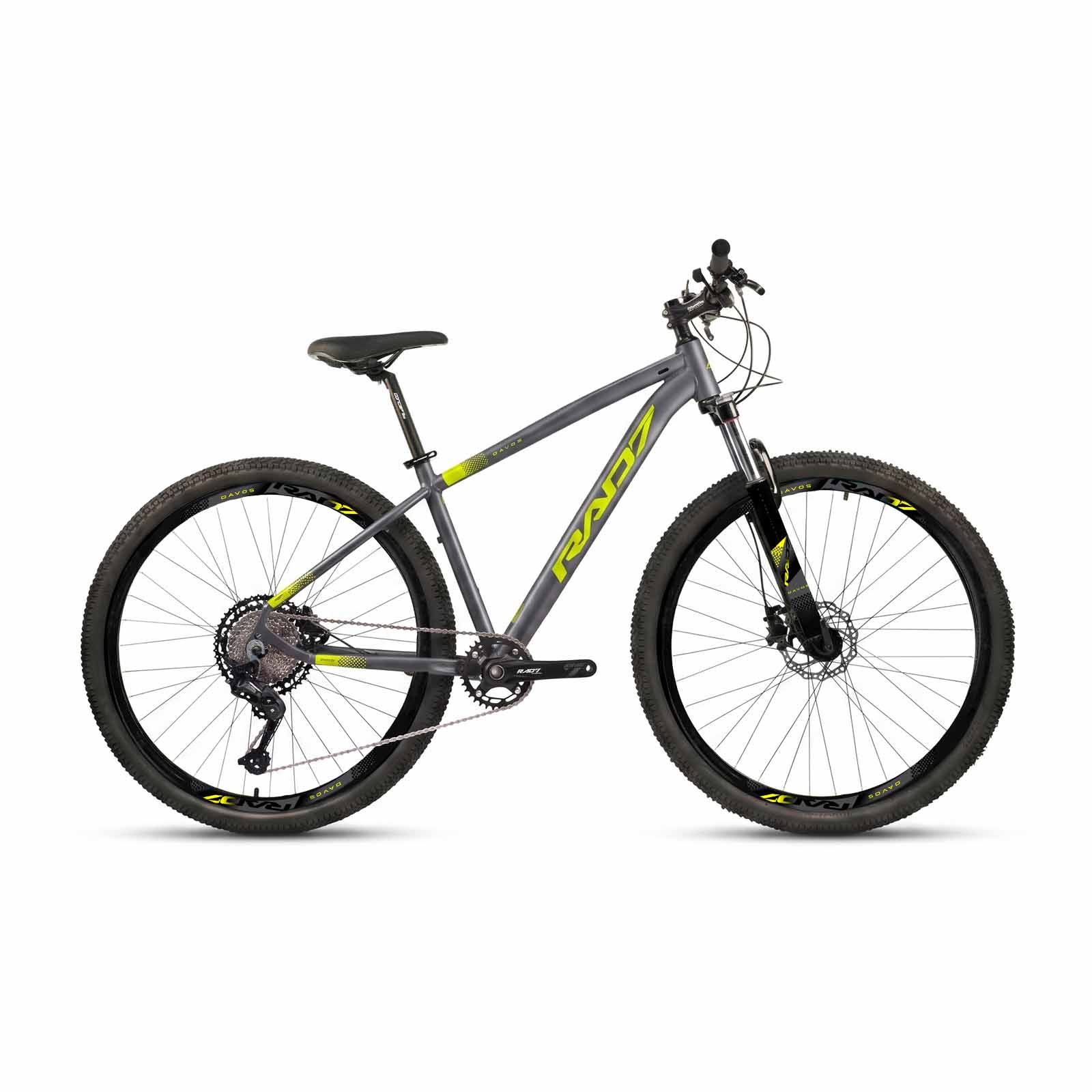 Kit Trail 1.0 29 12v Davos Grafite Fosco Adesivo Amarelo Neon 17 Rad7 Concept 