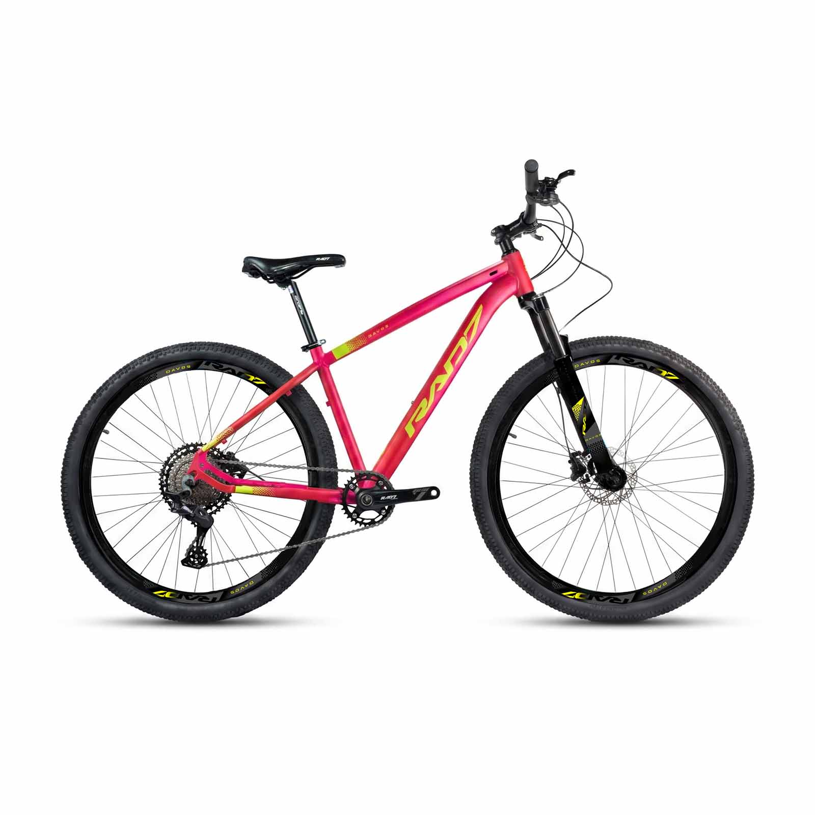 Kit Trail 1.0 Mag 29 12v Davos Rosa Metálico Fosco Adesivo Amarelo Neon 17 Rad7 Concept 