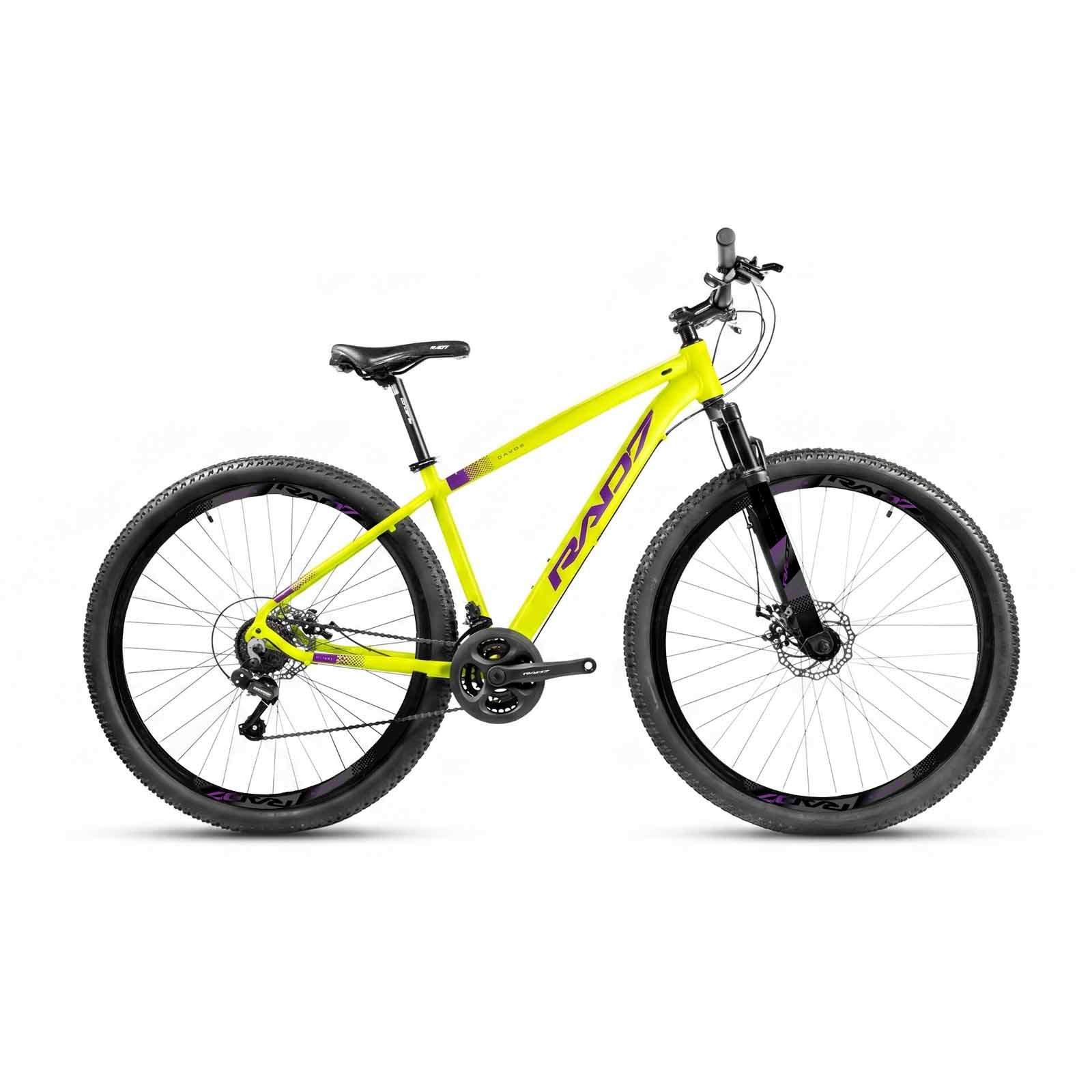 Kit Authentic 1.0 29 21v Davos Amarelo Neon Fosco Adesivo Roxo 17 Rad7 Concept 