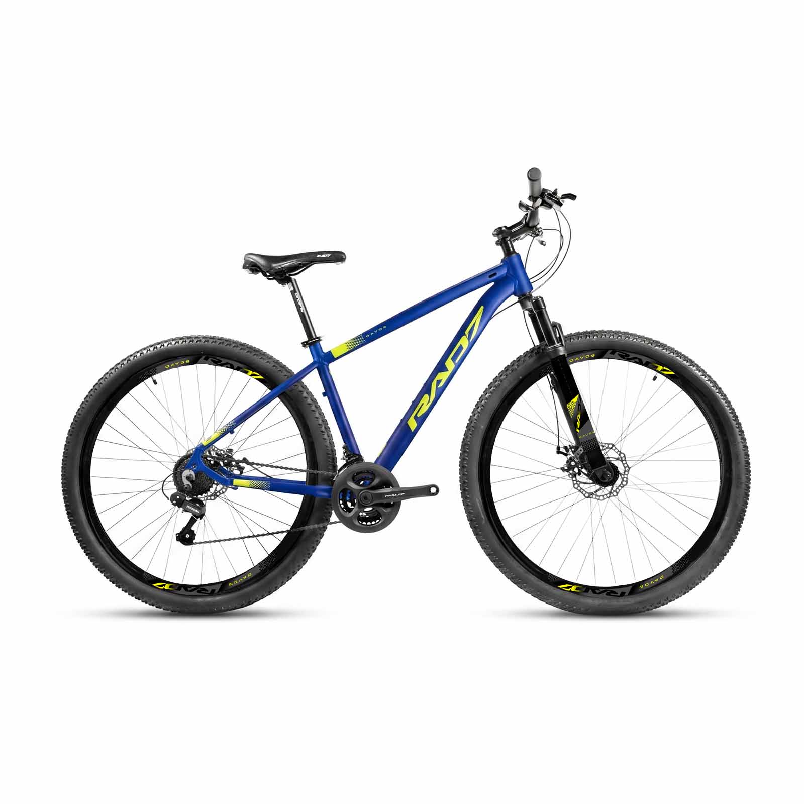 Kit Authentic 1.0 29 21v Davos Azul Hunter Fosco Adesivo Amarelo Neon 17 Rad7 Concept