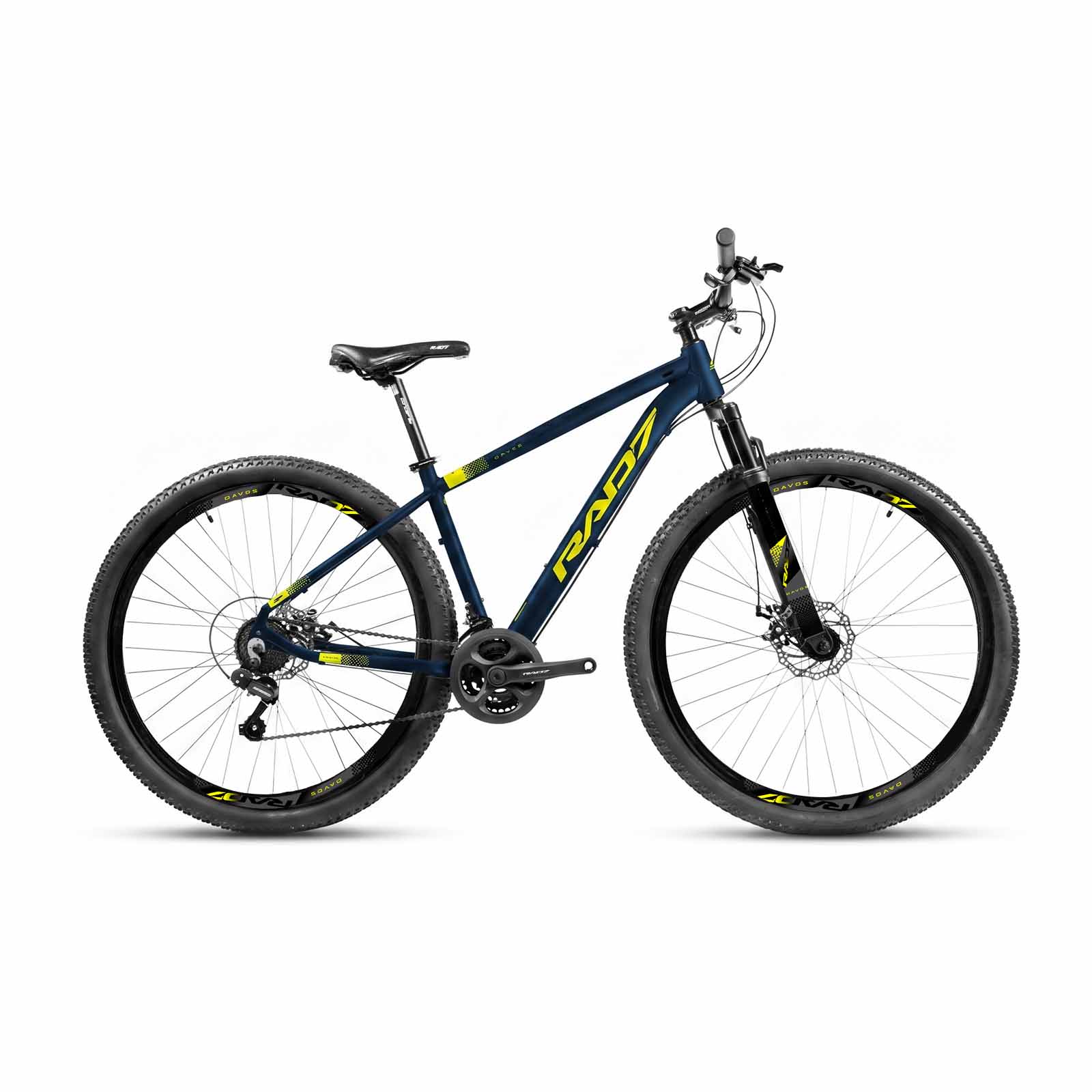 Kit Authentic 1.0 29 21v Davos Azul Petróleo Fosco Adesivo Amarelo Neon 17 Rad7 Concept 