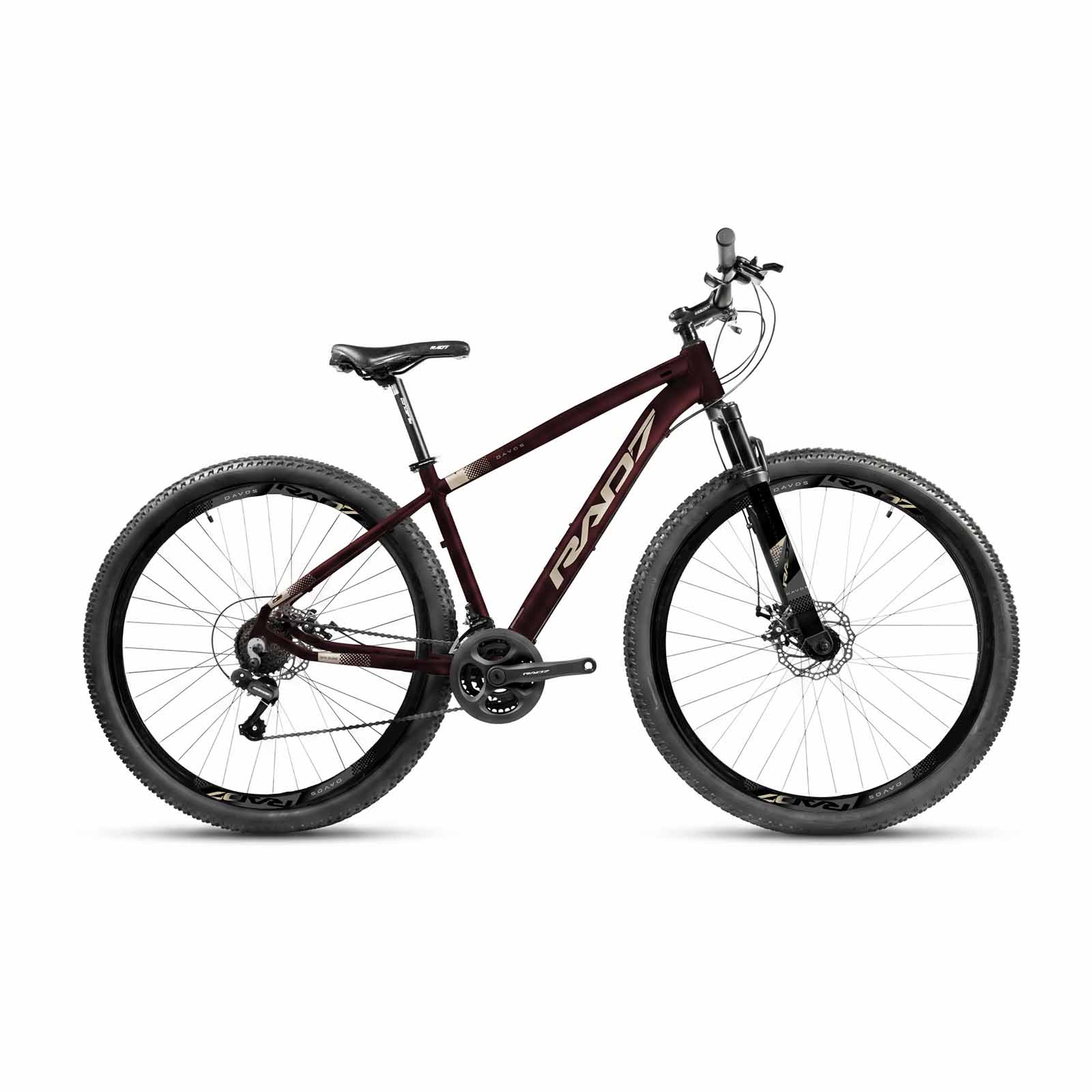 Kit Authentic 1.0 29 21v Davos Bordô Fosco Adesivo Champagne 17 Rad7 Concept 