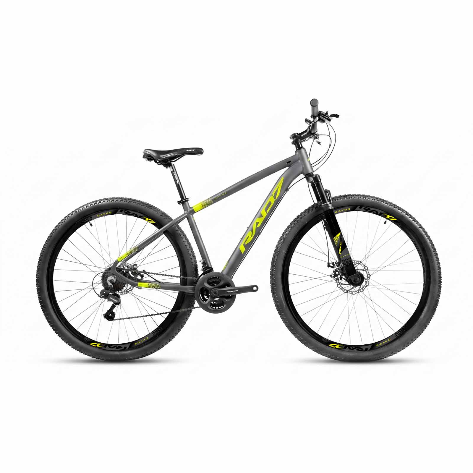 Kit Authentic 1.0 29 21v Davos Grafite Fosco Adesivo Amarelo Neon 17 Rad7 Concept