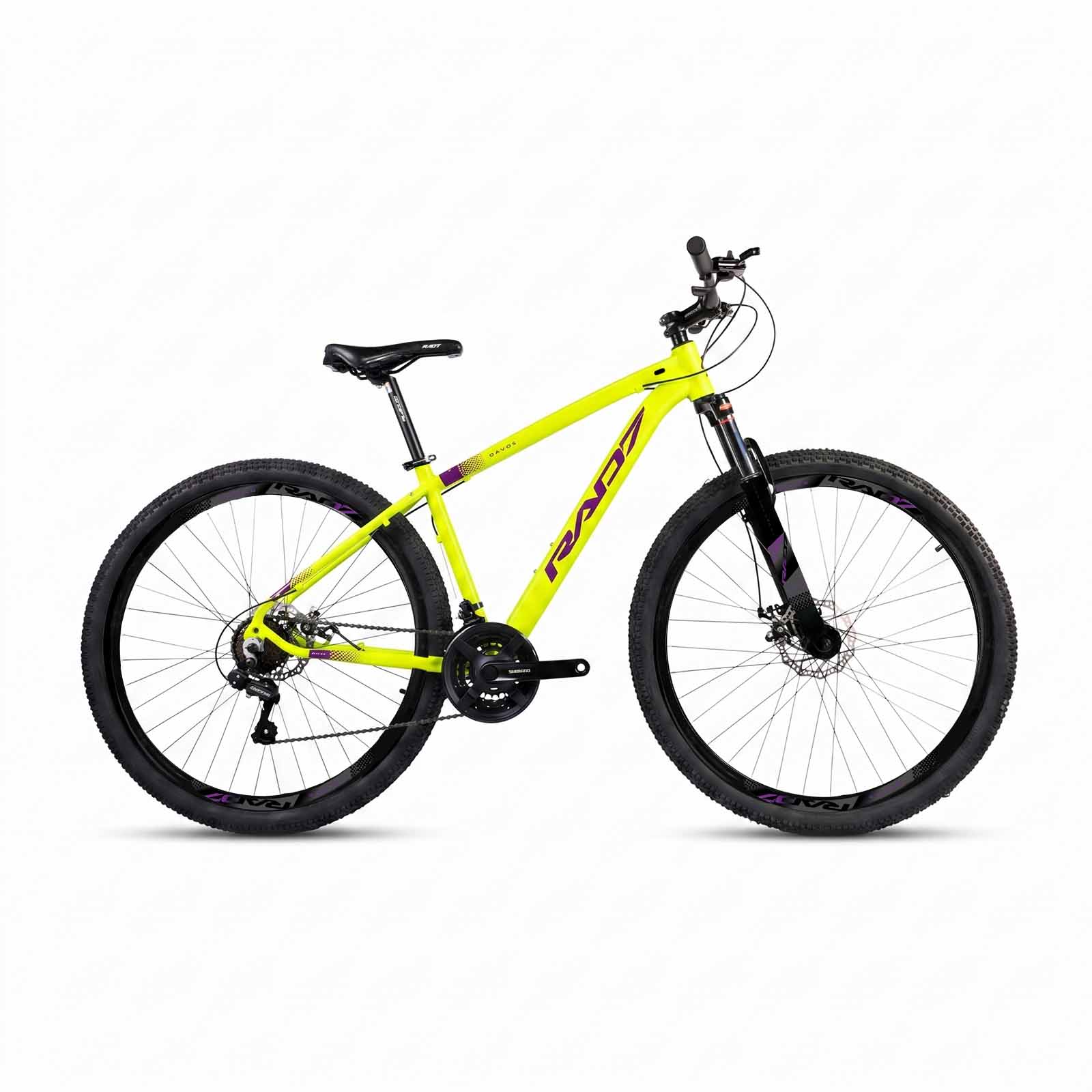 Kit Authentic 2.0 29 21v Davos Amarelo Neon Fosco Adesivo Roxo 17 Rad7 Concept 
