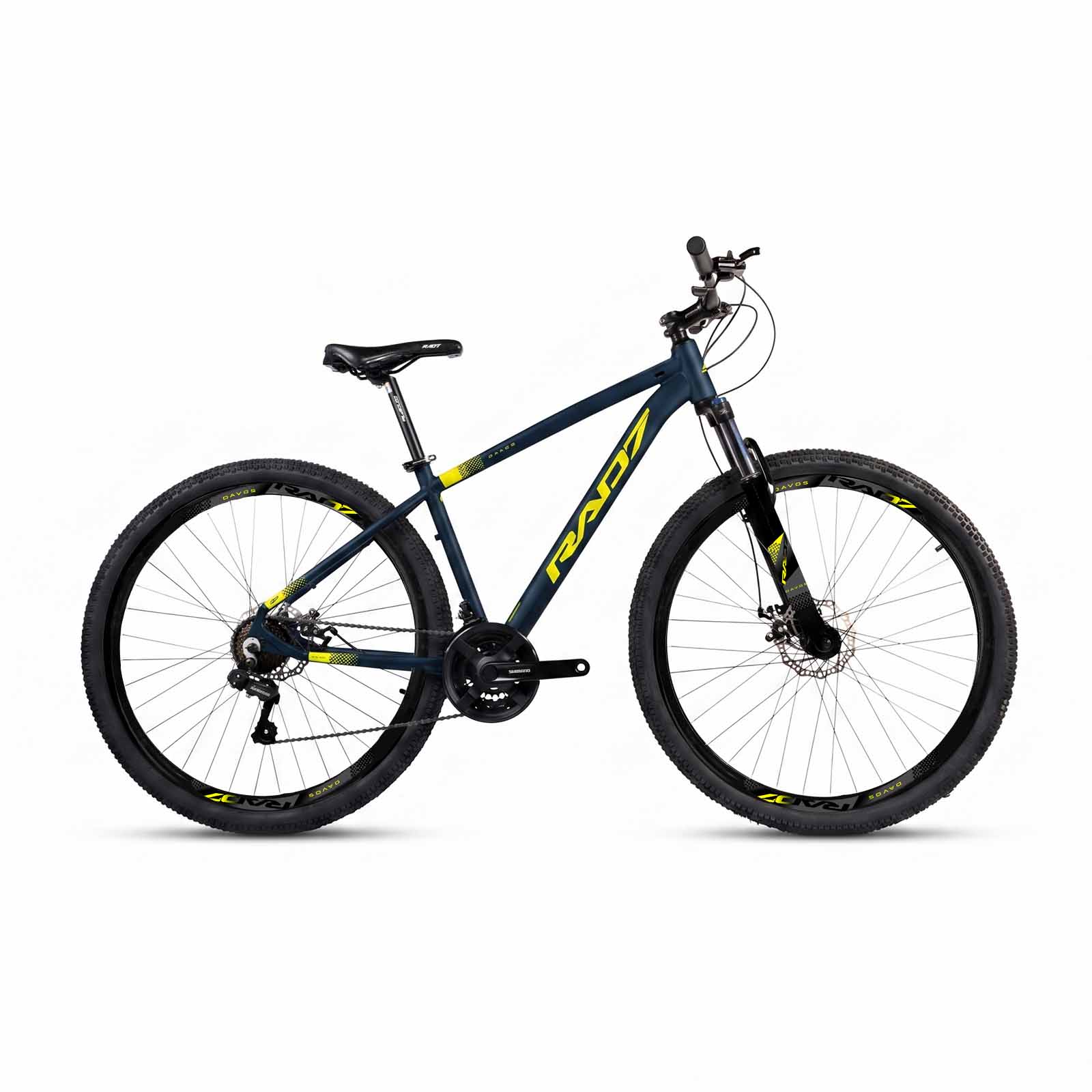 Kit Authentic 2.0 29 21v Davos Azul Petróleo Fosco Adesivo Amarelo Neon 17 Rad7 Concept