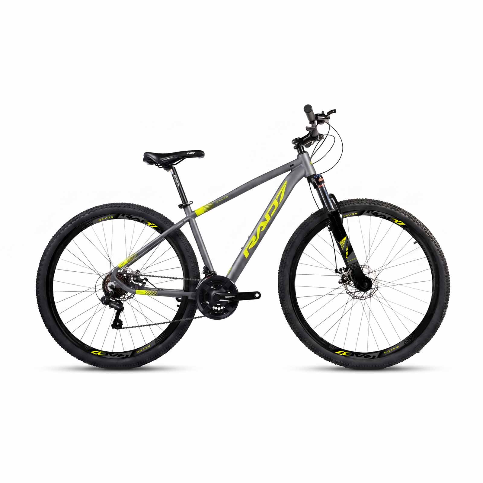 Kit Authentic 2.0 29 21v Davos Grafite Fosco Adesivo Amarelo Neon 17 Rad7 Concept 