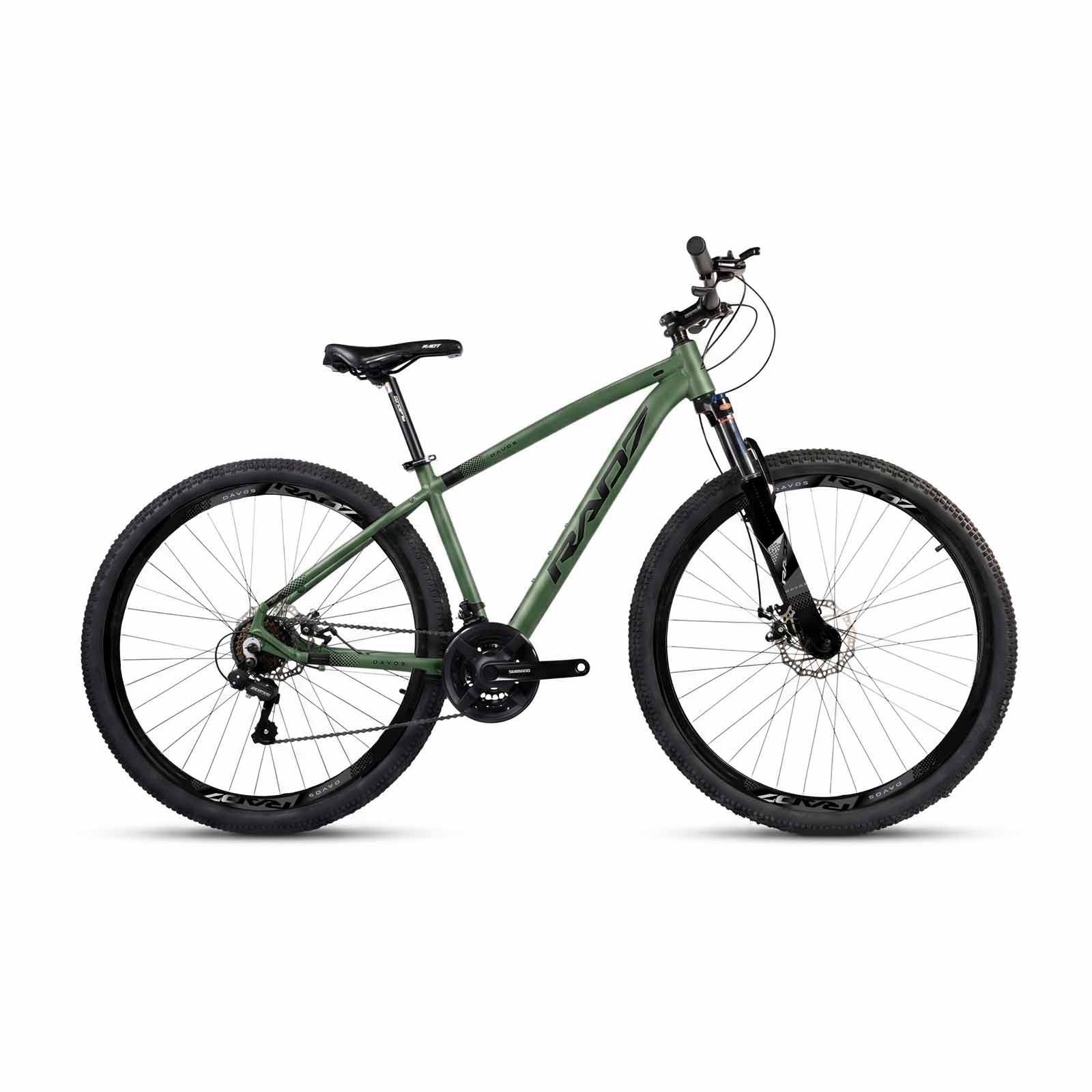 Kit Authentic 2.0 29 21v Davos Verde Exército Fosco Adesivo Preto 17 Rad7 Concept 