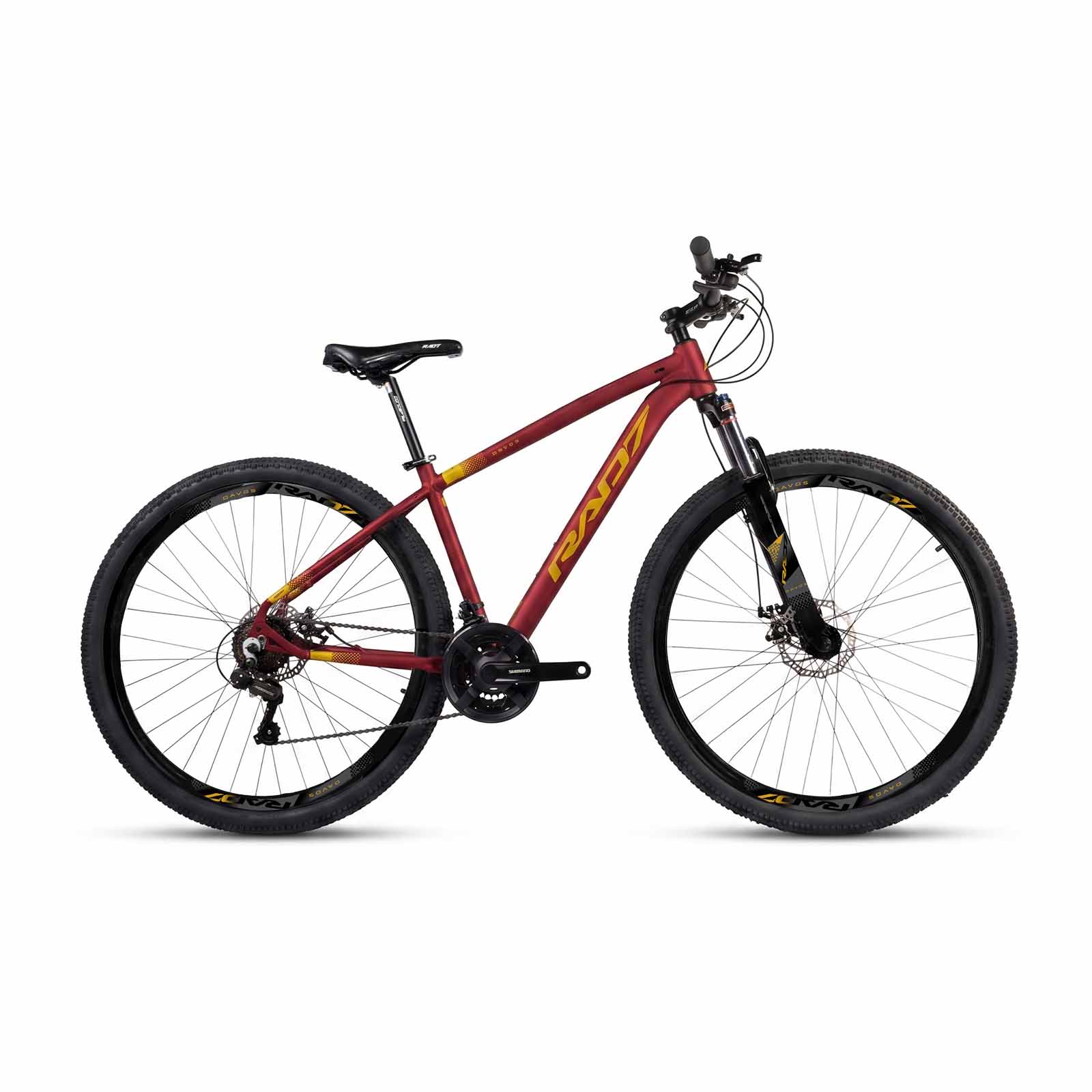 Kit Authentic 2.0 29 21v Davos Vermelho Metálico Fosco Adesivo Super Dourado 17 Rad7 Concept 