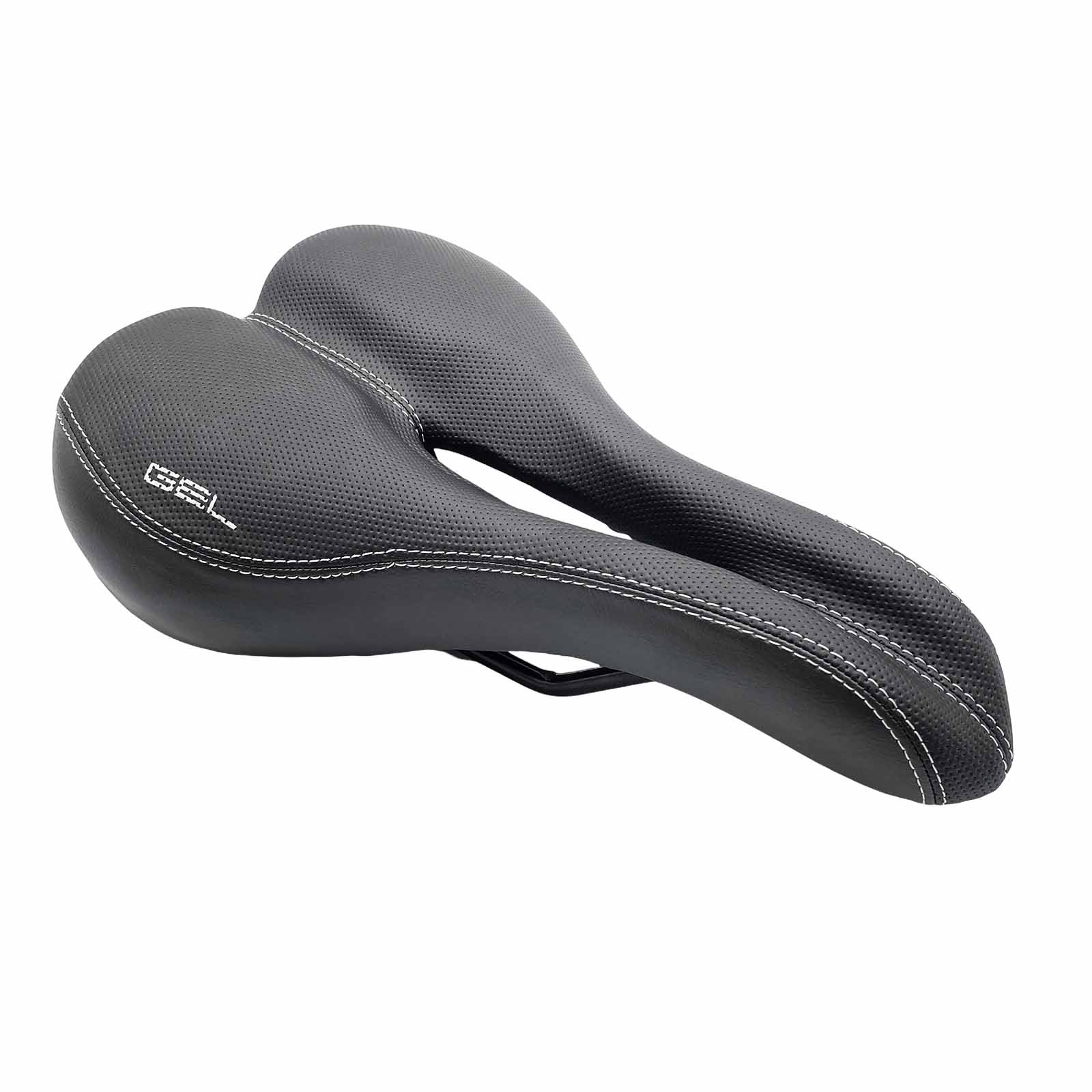 Selim Vazado MTB Gel Costurado Sem Carrinho Preto Rad7 Concept